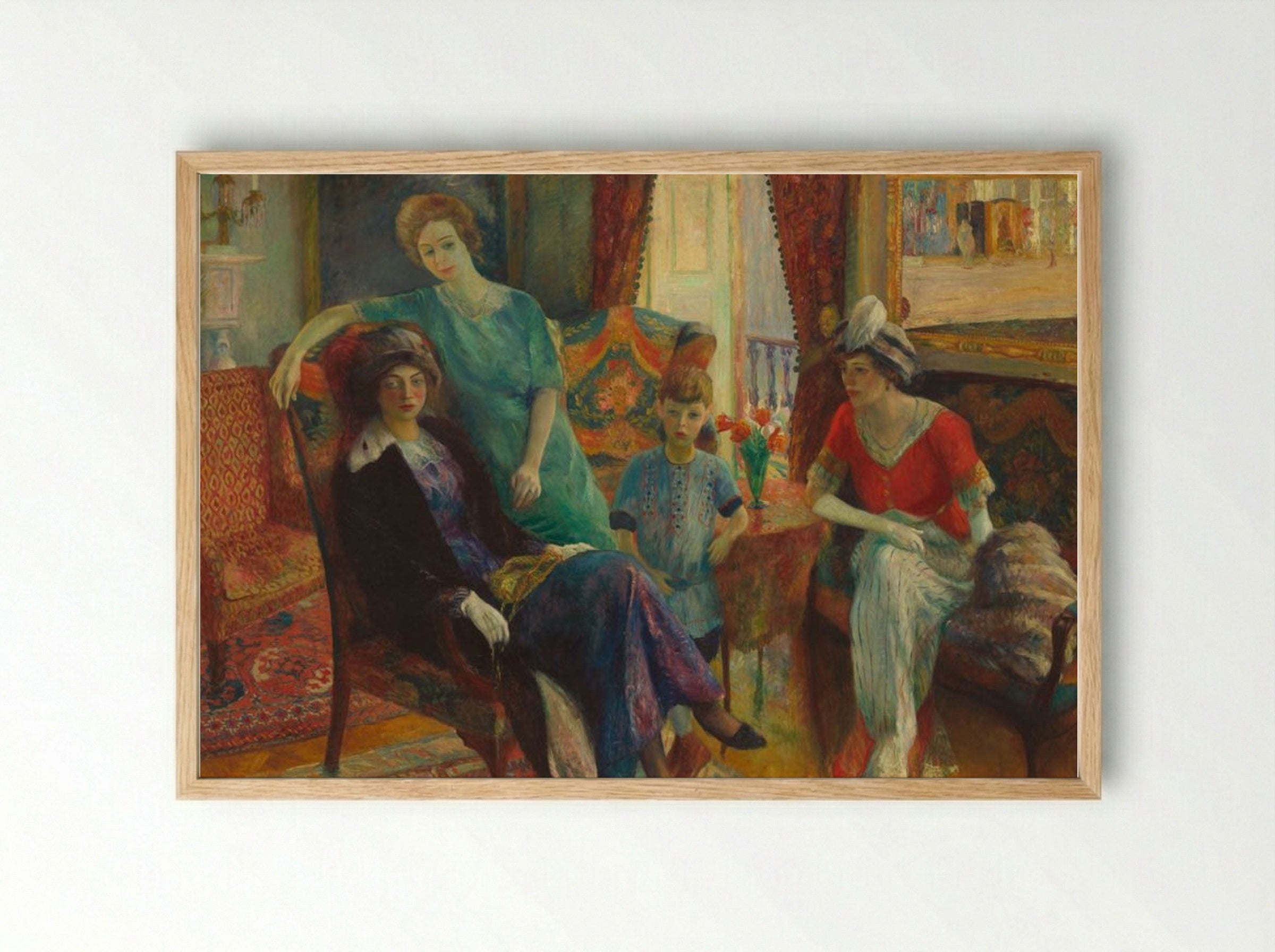 Family Group - William Glackens - Framed Print Wood
