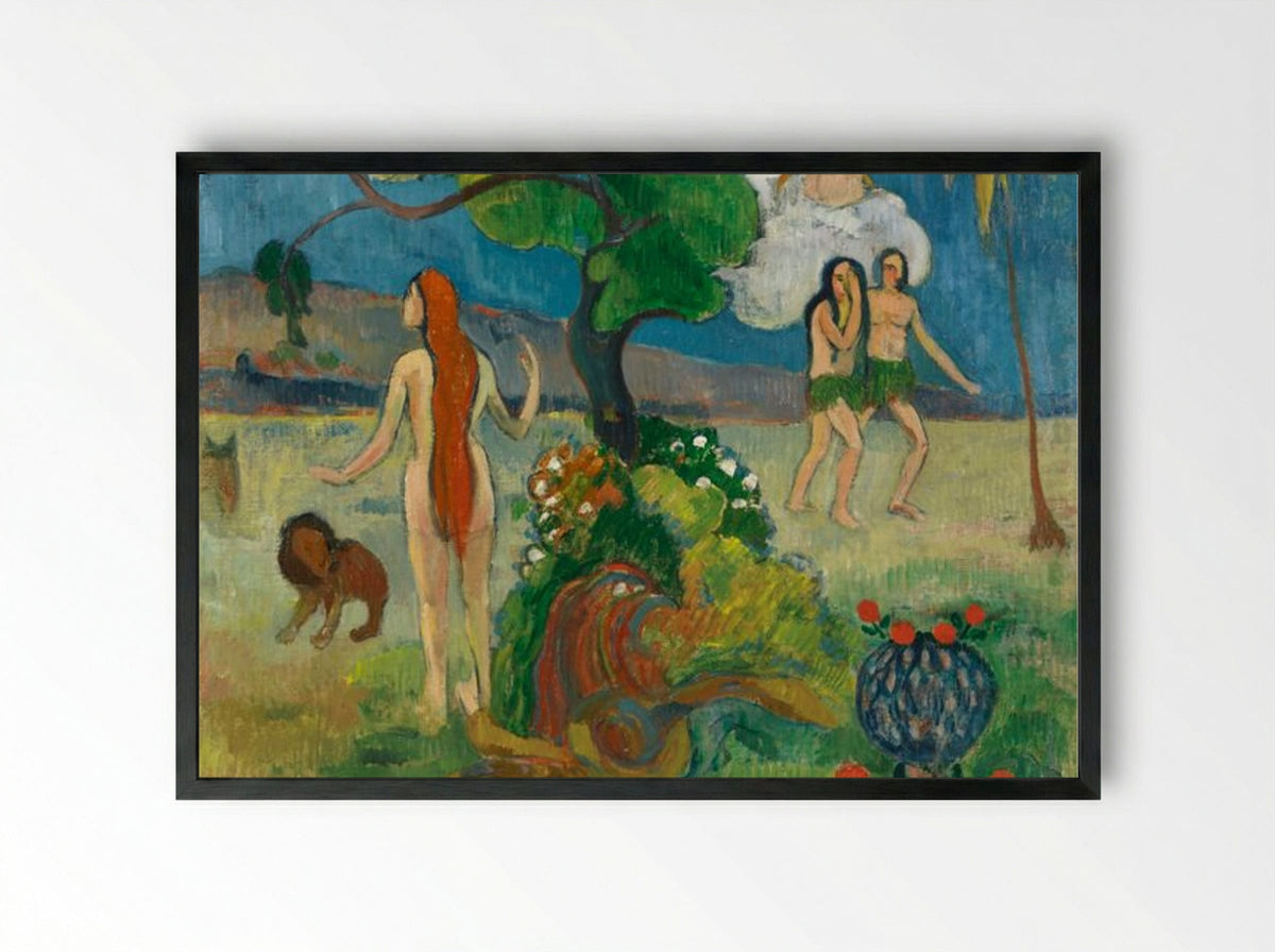 Paradise Lost - Paul Gauguin - Framed Print Black