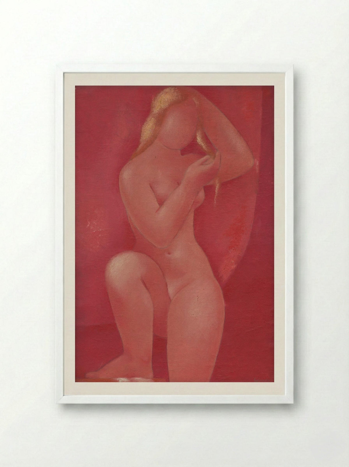 After a Bath - Mikuláš Galanda - Framed Print White