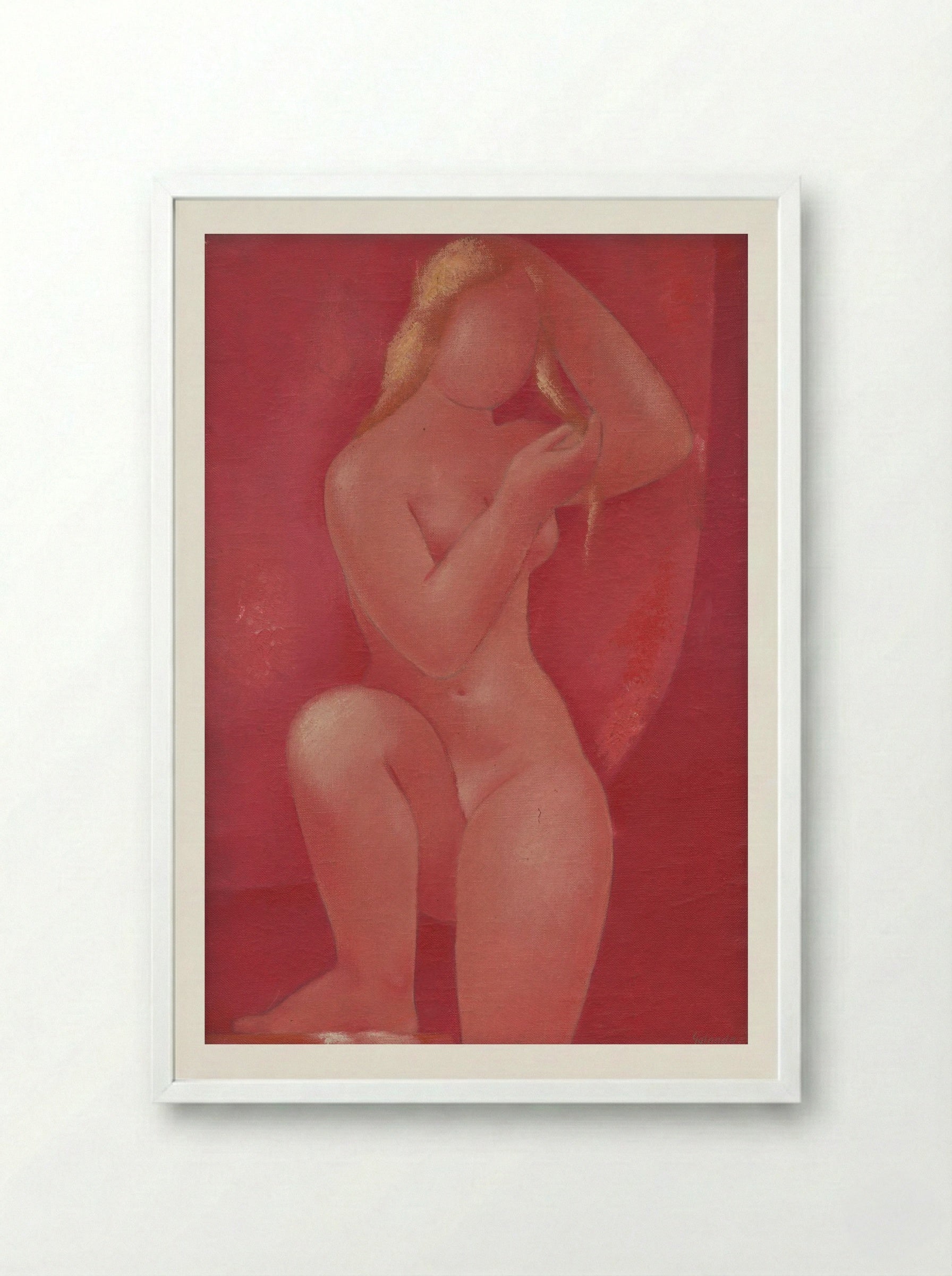 After a Bath - Mikuláš Galanda - Framed Print White