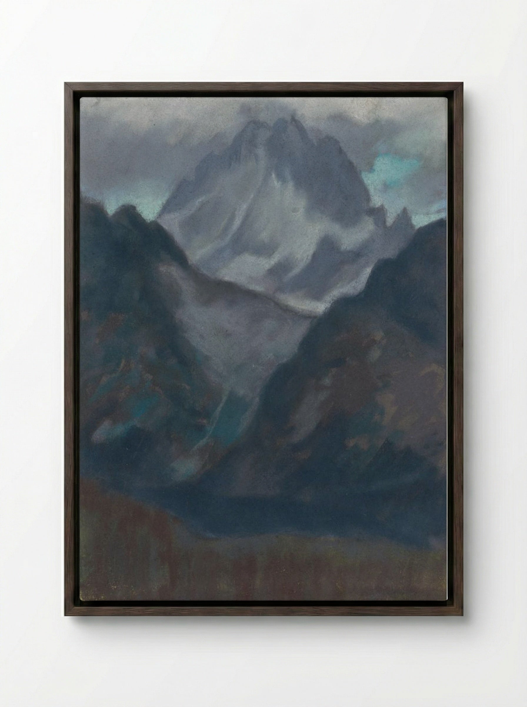 High Tatras Mountainscape - Zolo Palugyay - Framed Canvas Dark Wood