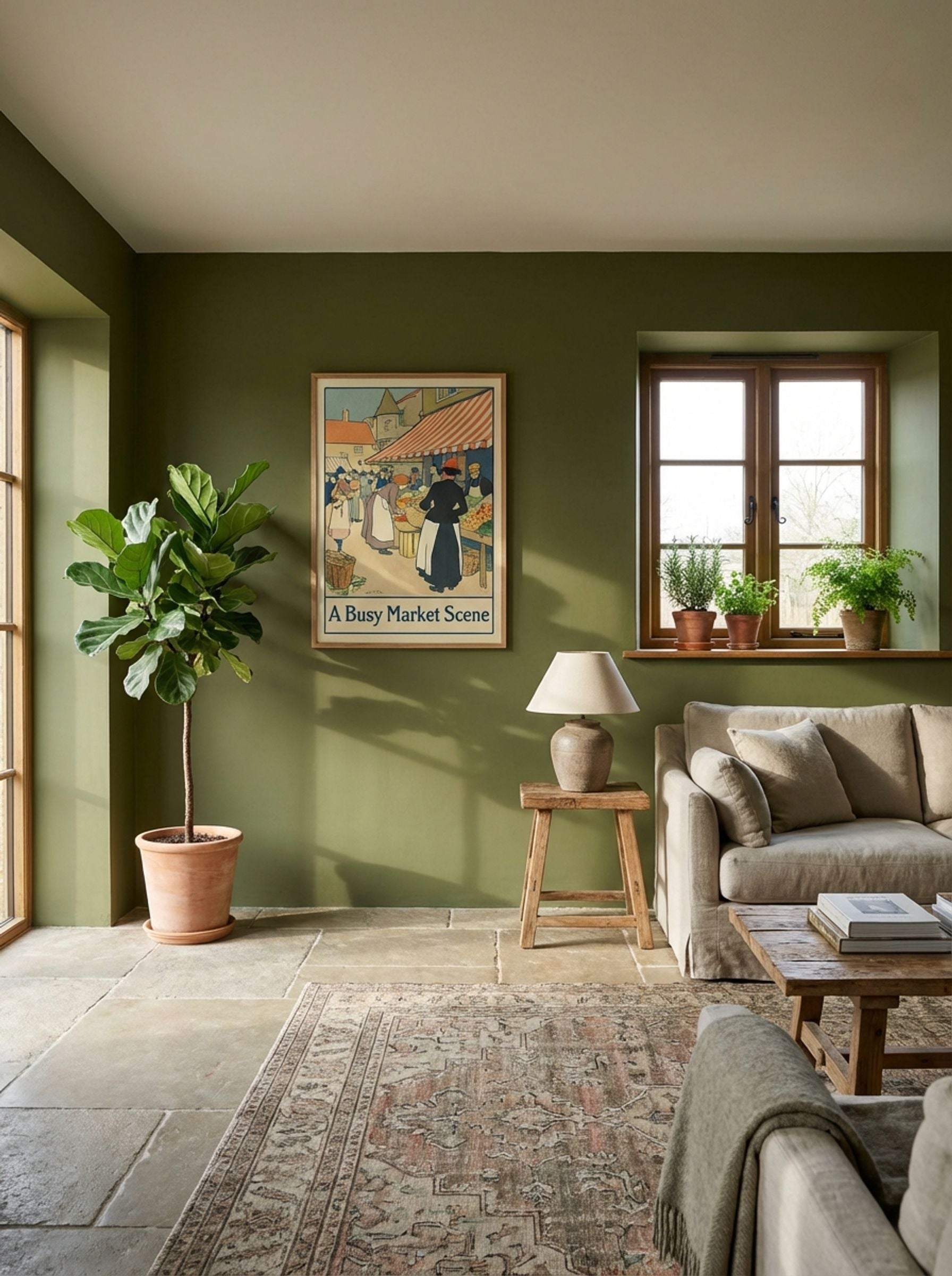 A Busy Market Scene - Edward Penfield - Lifestyle