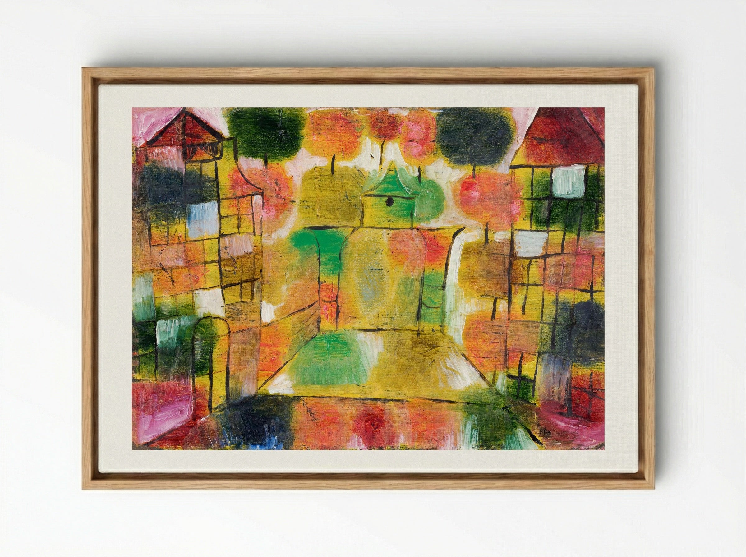Tree and Architecture, Rhythms - Paul Klee - Framed Canvas Wood