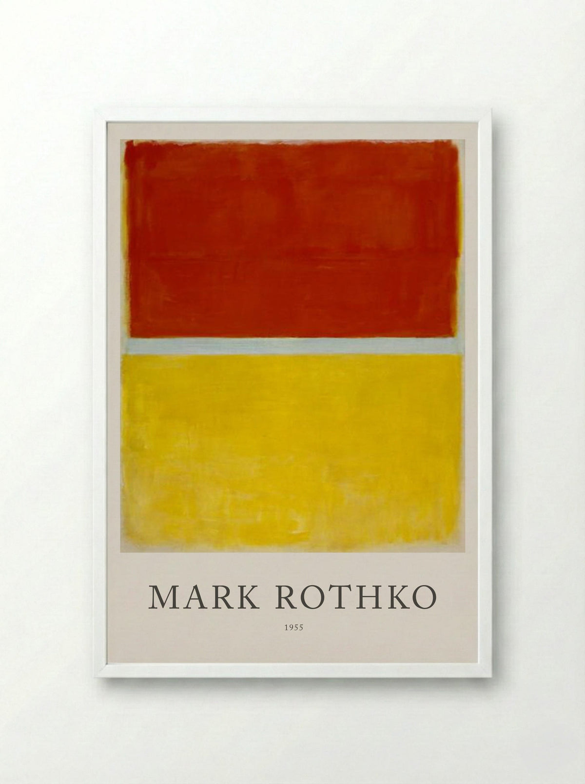 Untitled (Red and Yellow) - Mark Rothko - Framed Print White