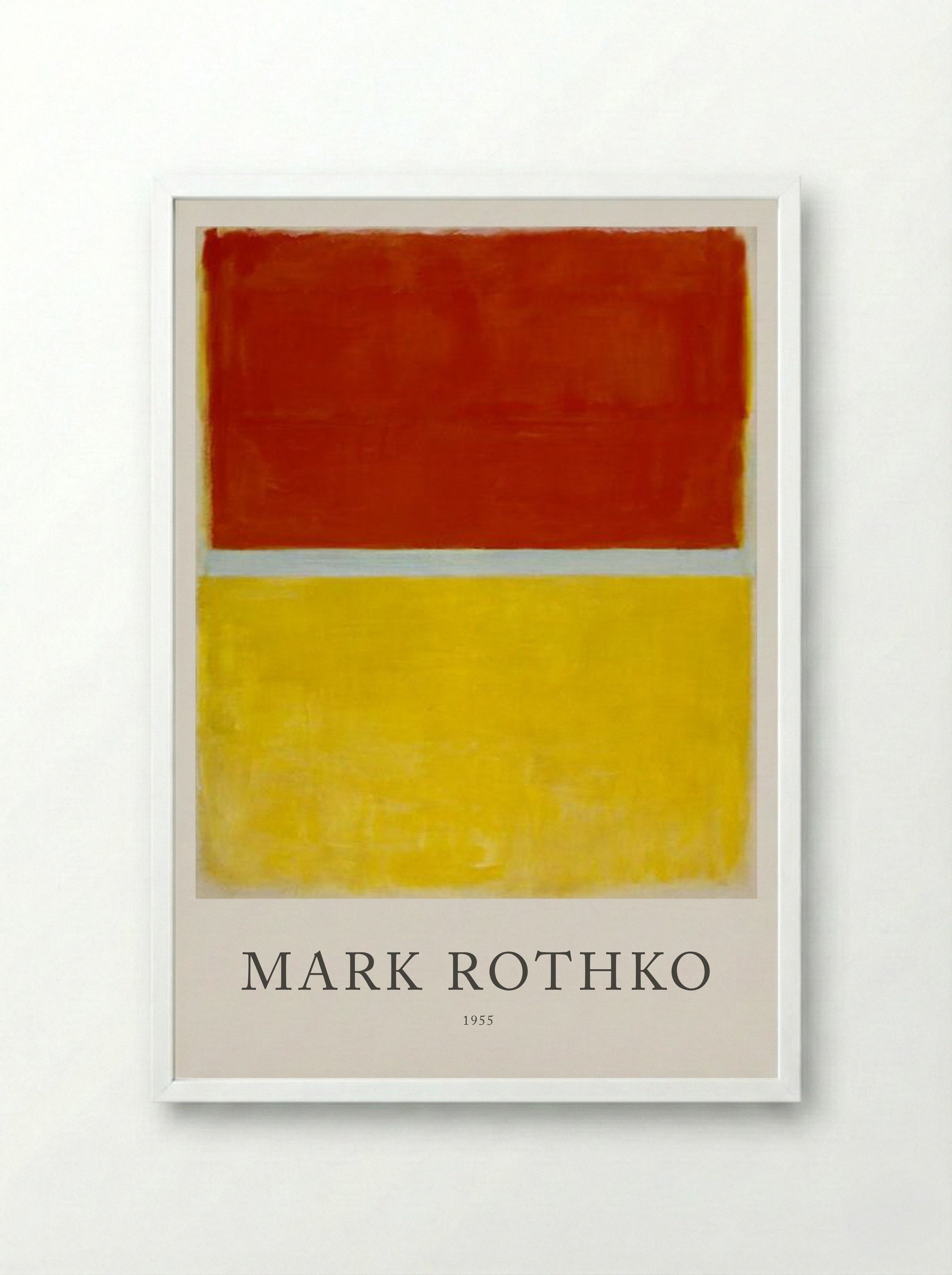 Untitled (Red and Yellow) - Mark Rothko - Framed Print White
