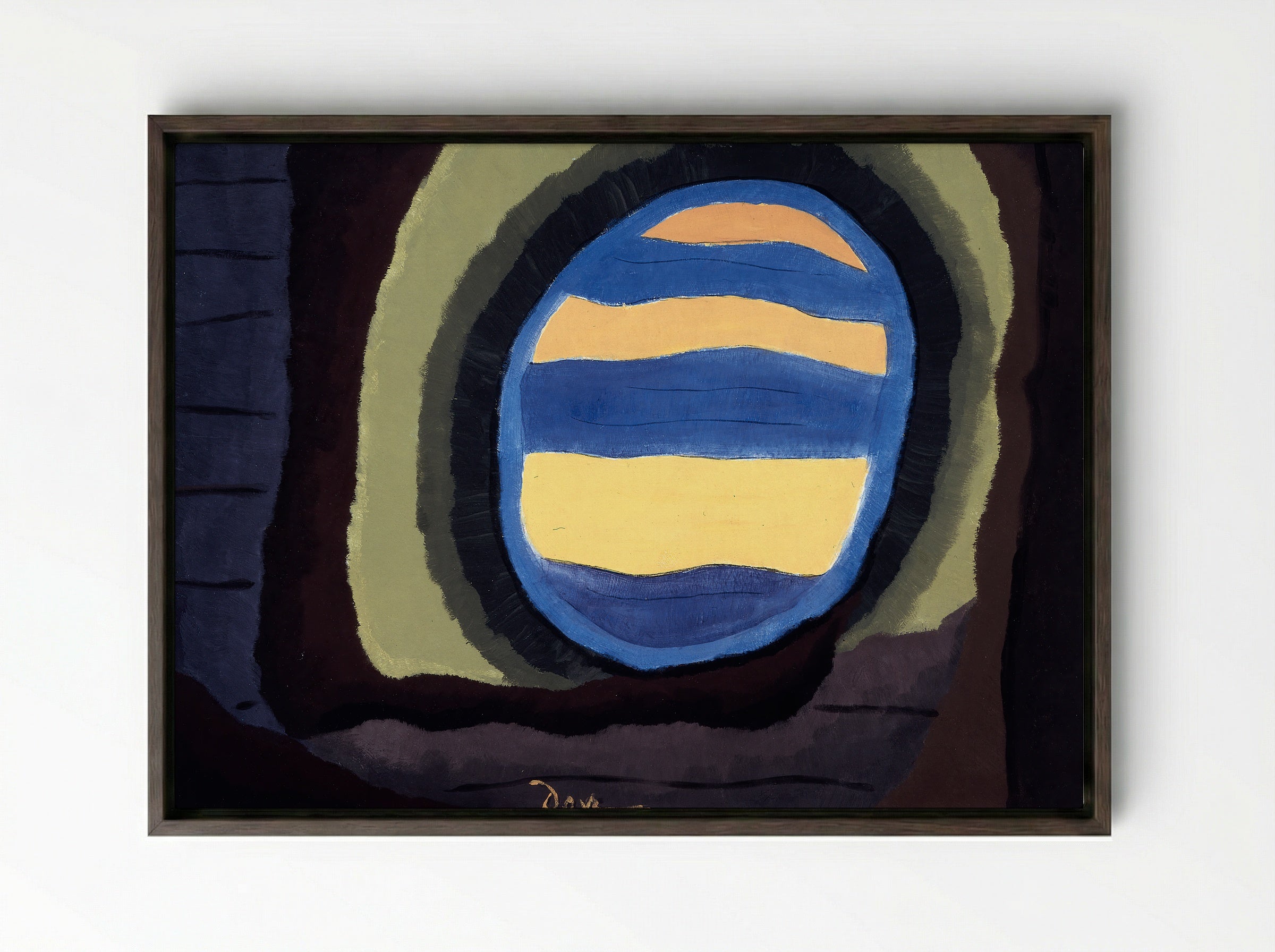 Out the Window - Arthur Dove - Framed Canvas Dark Wood