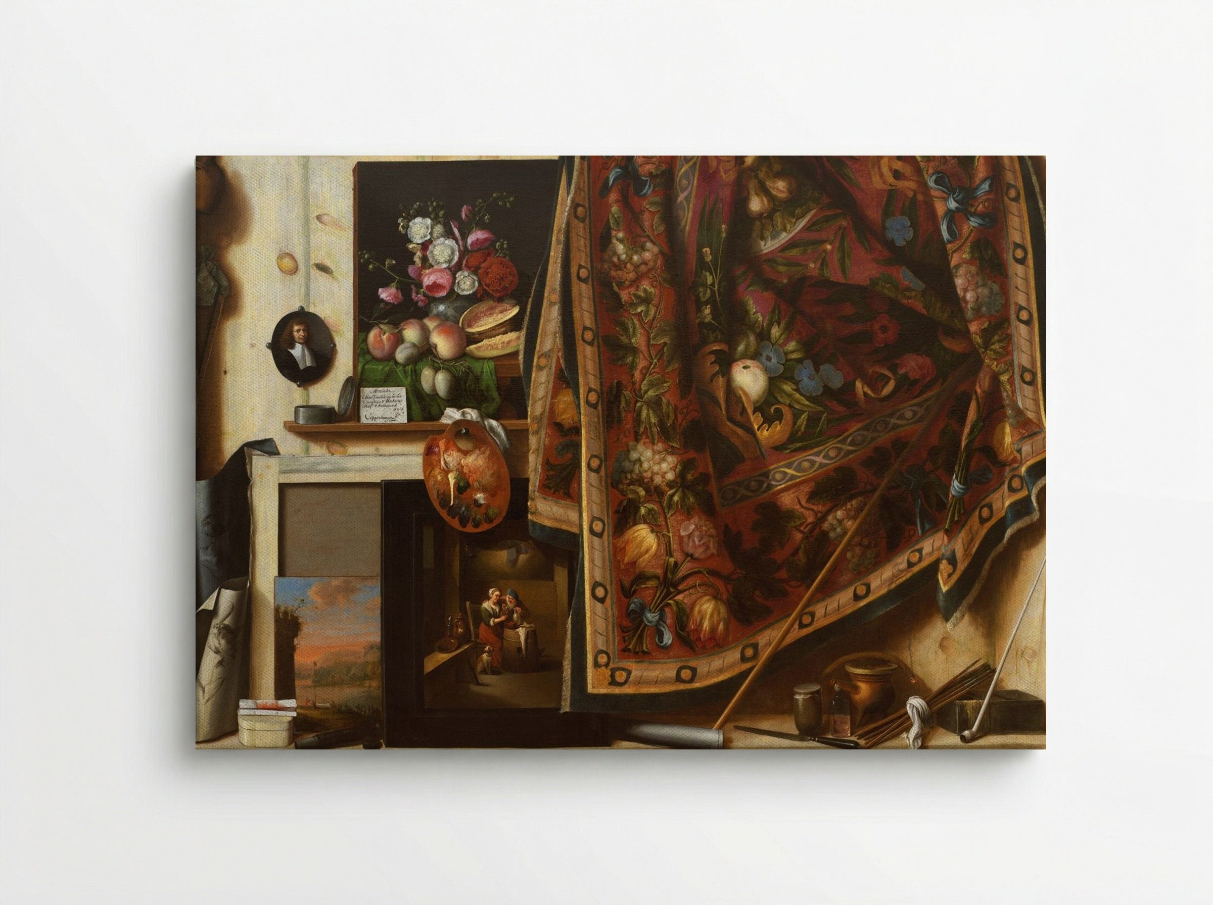 Trompe l'oeil. Cabinet from the Artist's Studio - Cornelis Norbertus Gysbrechts - Canvas