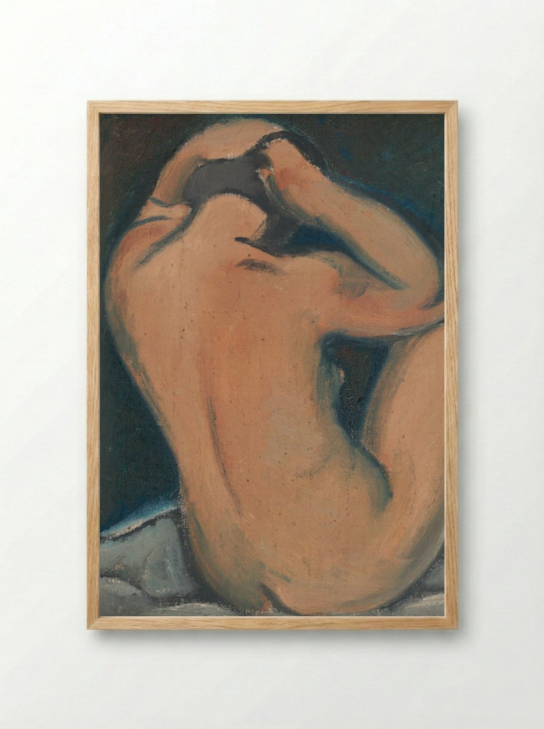 Study of a Nude - Mikuláš Galanda - Framed Print Wood
