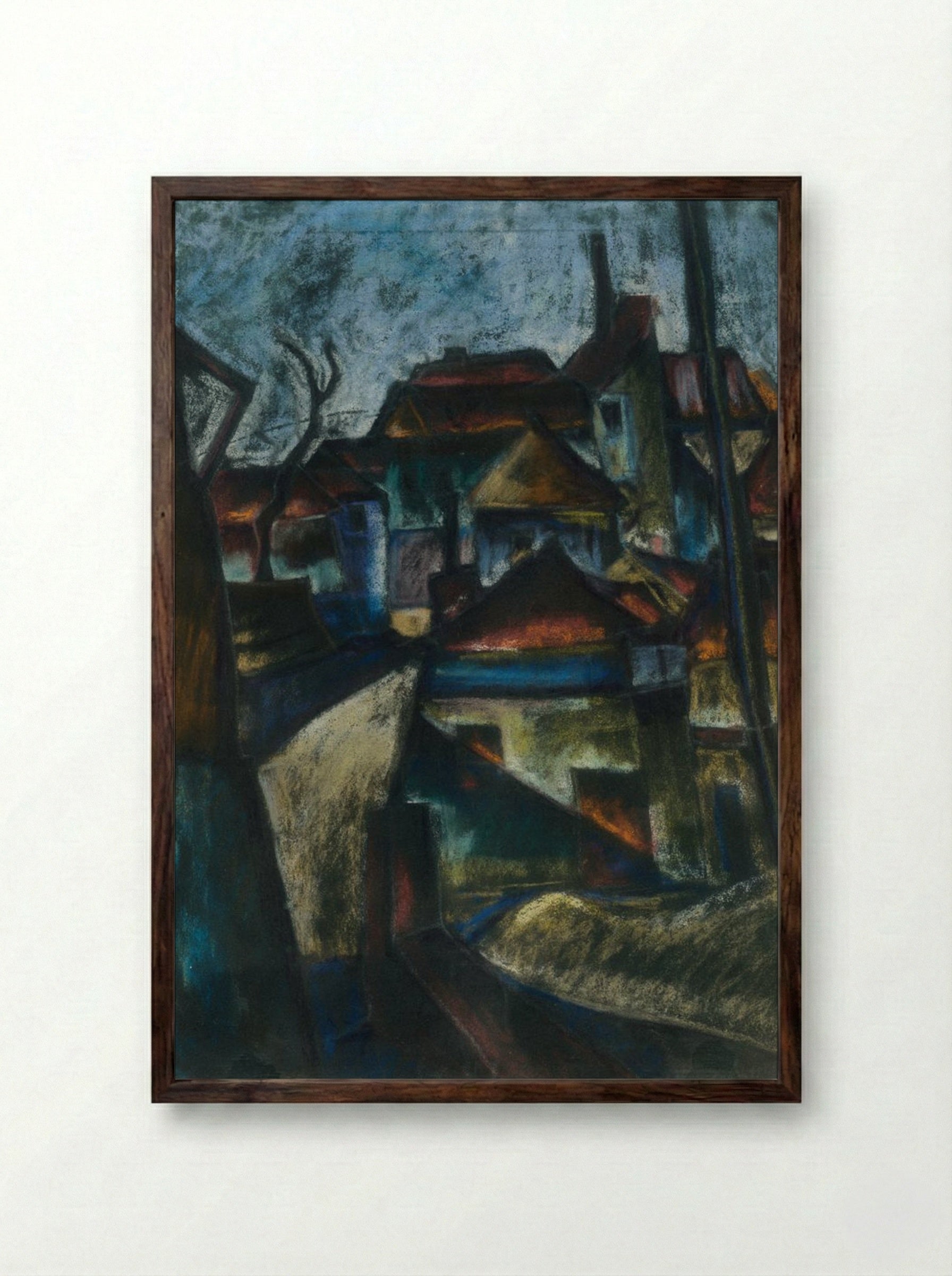 In Suburbs - Konstantin Bauer - Framed Print Dark Wood