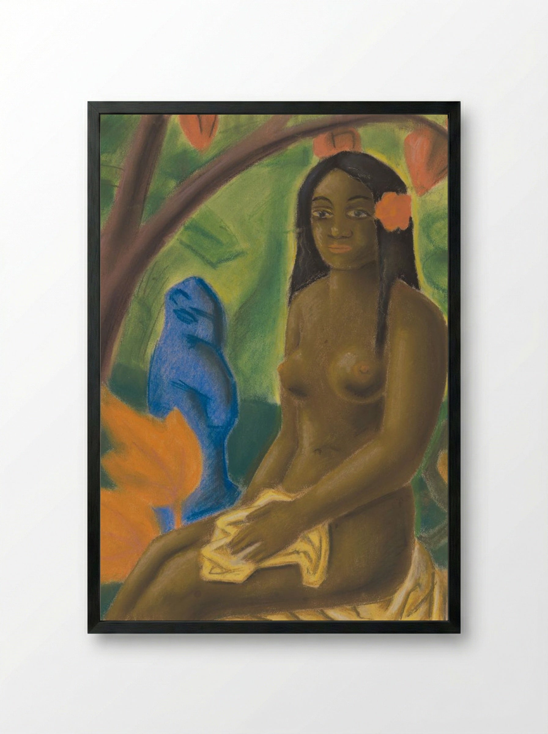 Girl of Tahiti - Mikuláš Galanda - Framed Print Black