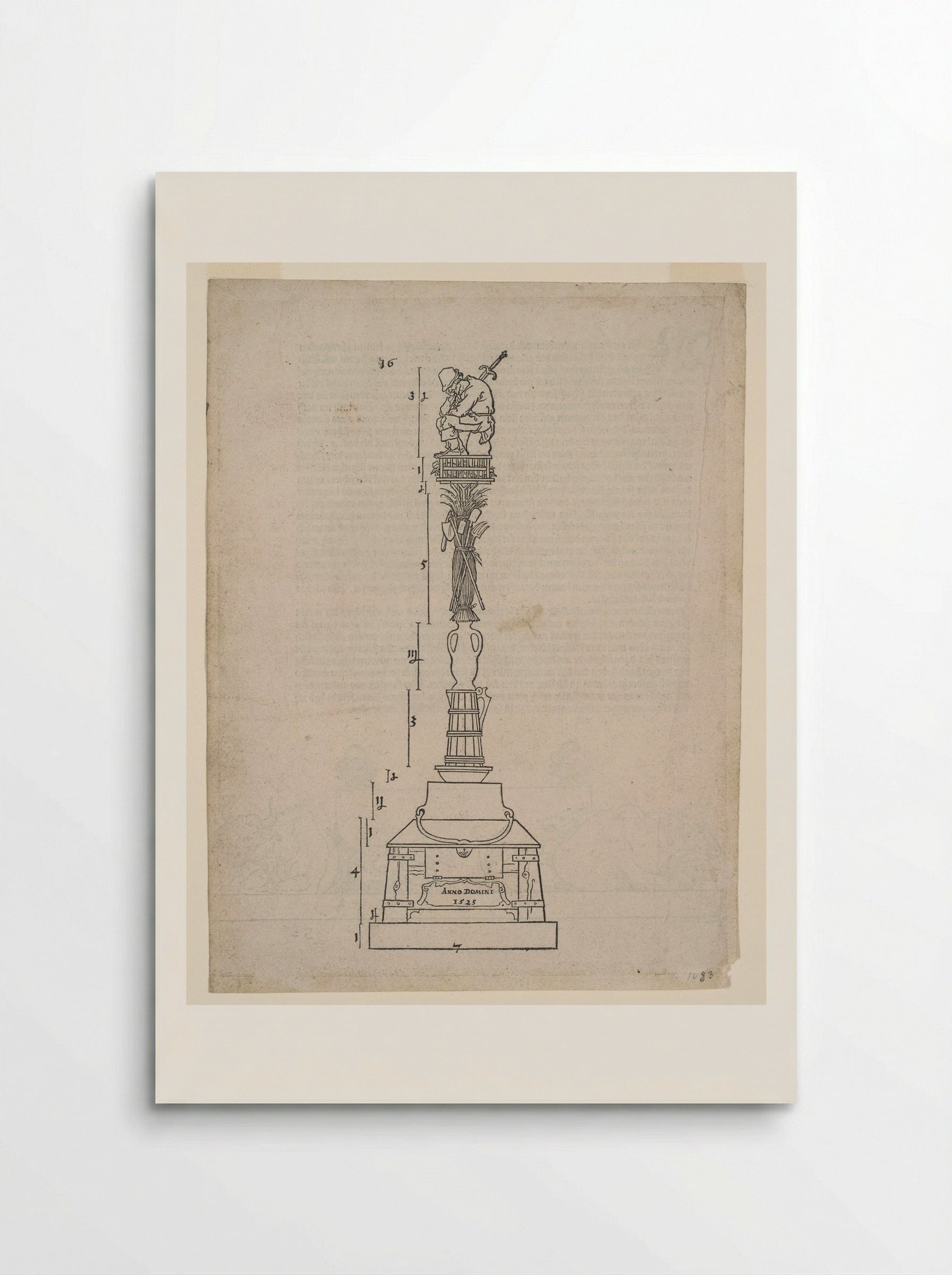 Column of Victory for the Subjugation of the Peasants - Albrecht Dürer - Poster