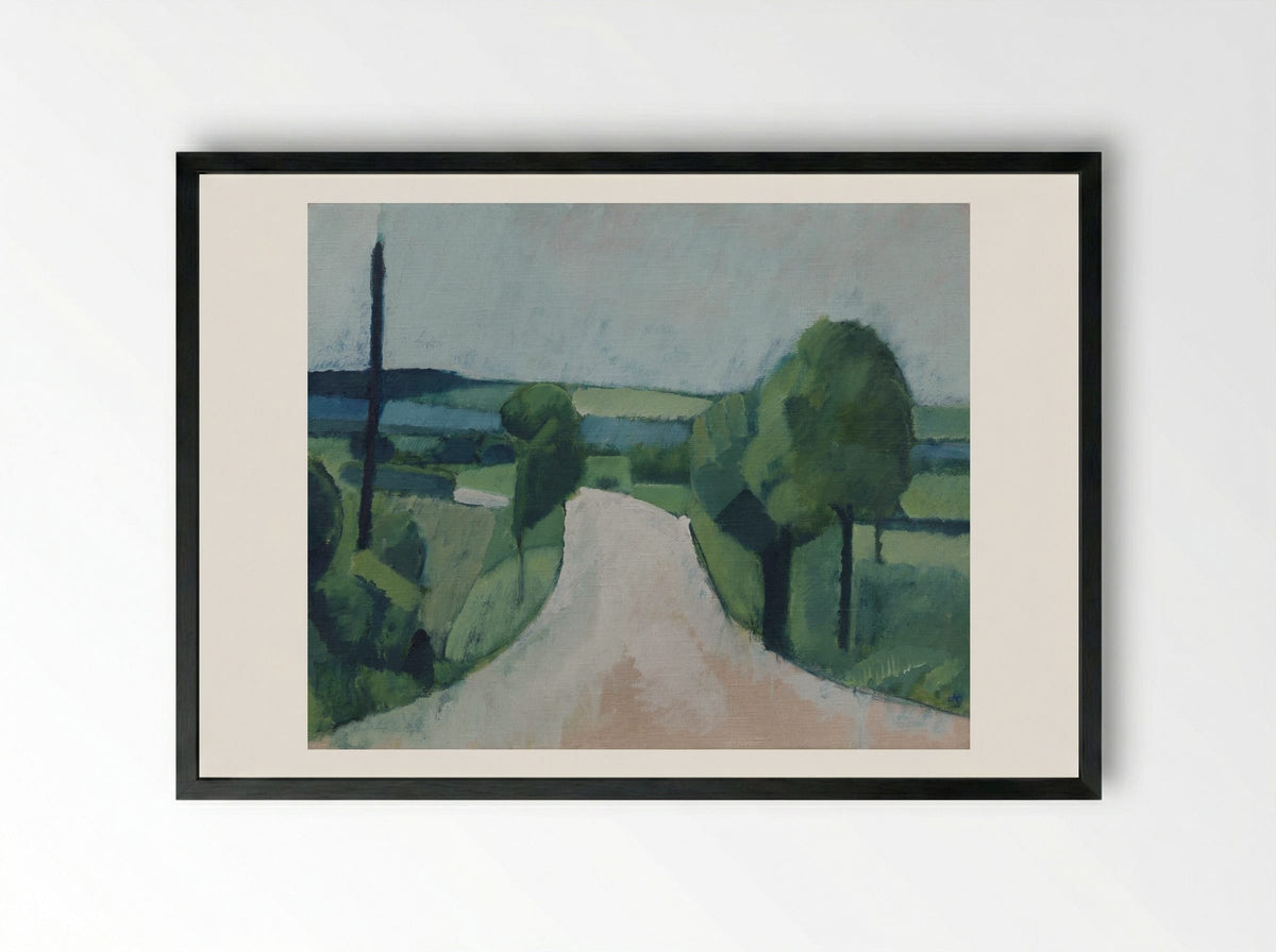Road near Fåborg on Funen - Harald Giersing - Framed Print Black