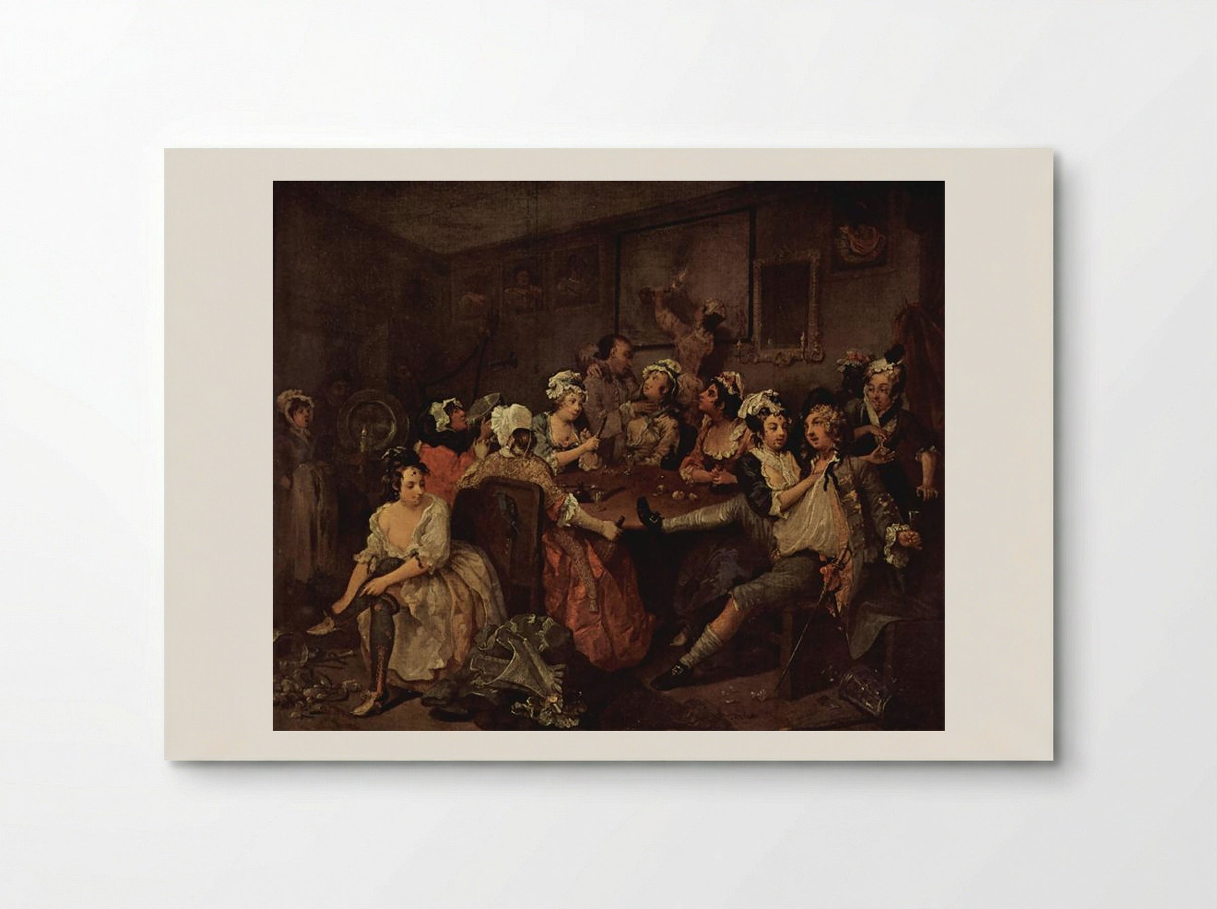 A Midnight Modern Conversation - William Hogarth - Poster
