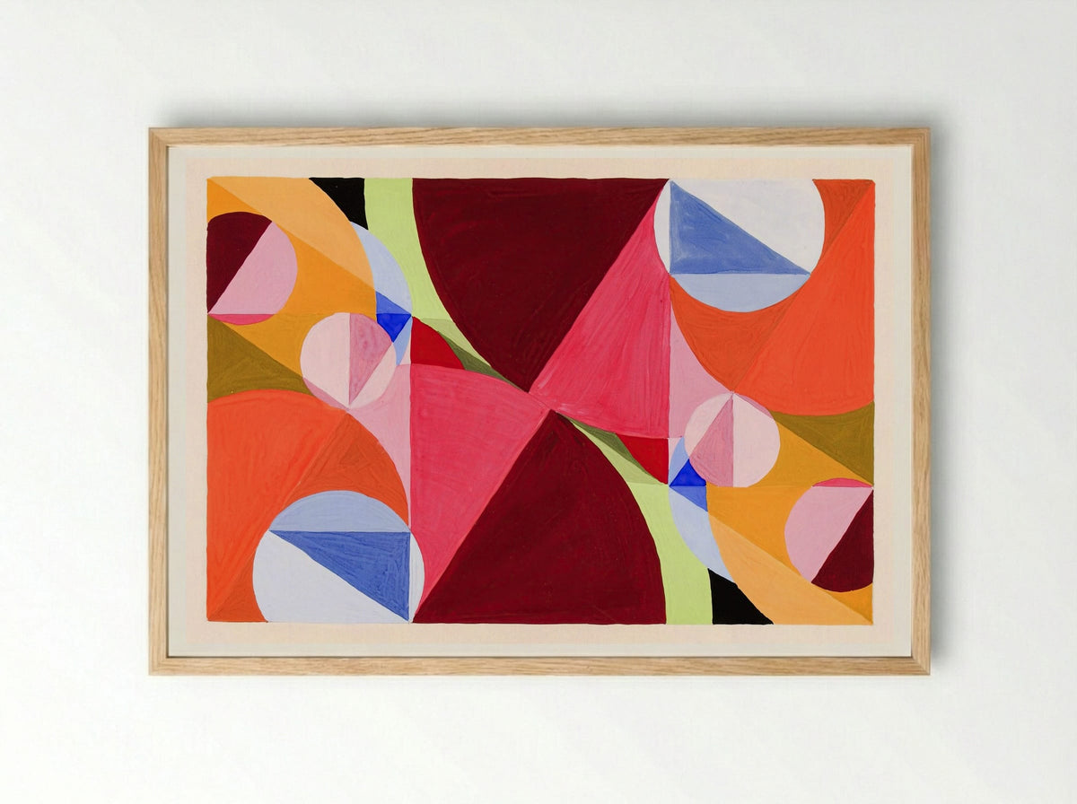 Area Broken by Perpendiculars - Joseph Schillinger - Framed Print Wood