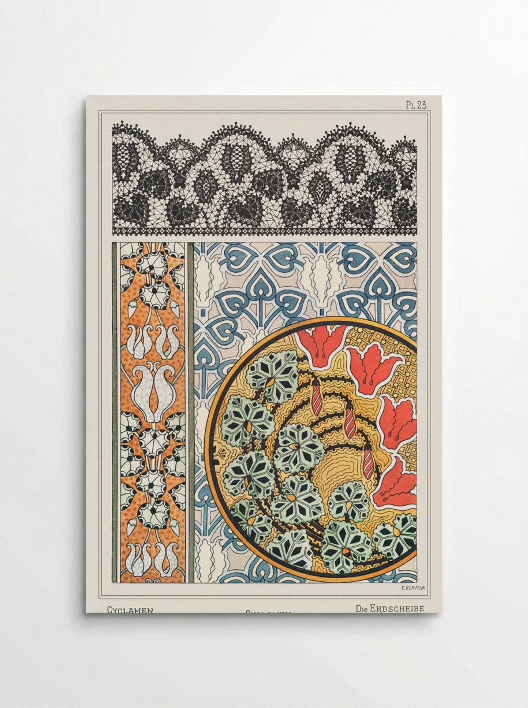 Cyclamen, Plate 23 from La Plante et ses Applications ornementales - Maurice Pillard Verneuil - Poster