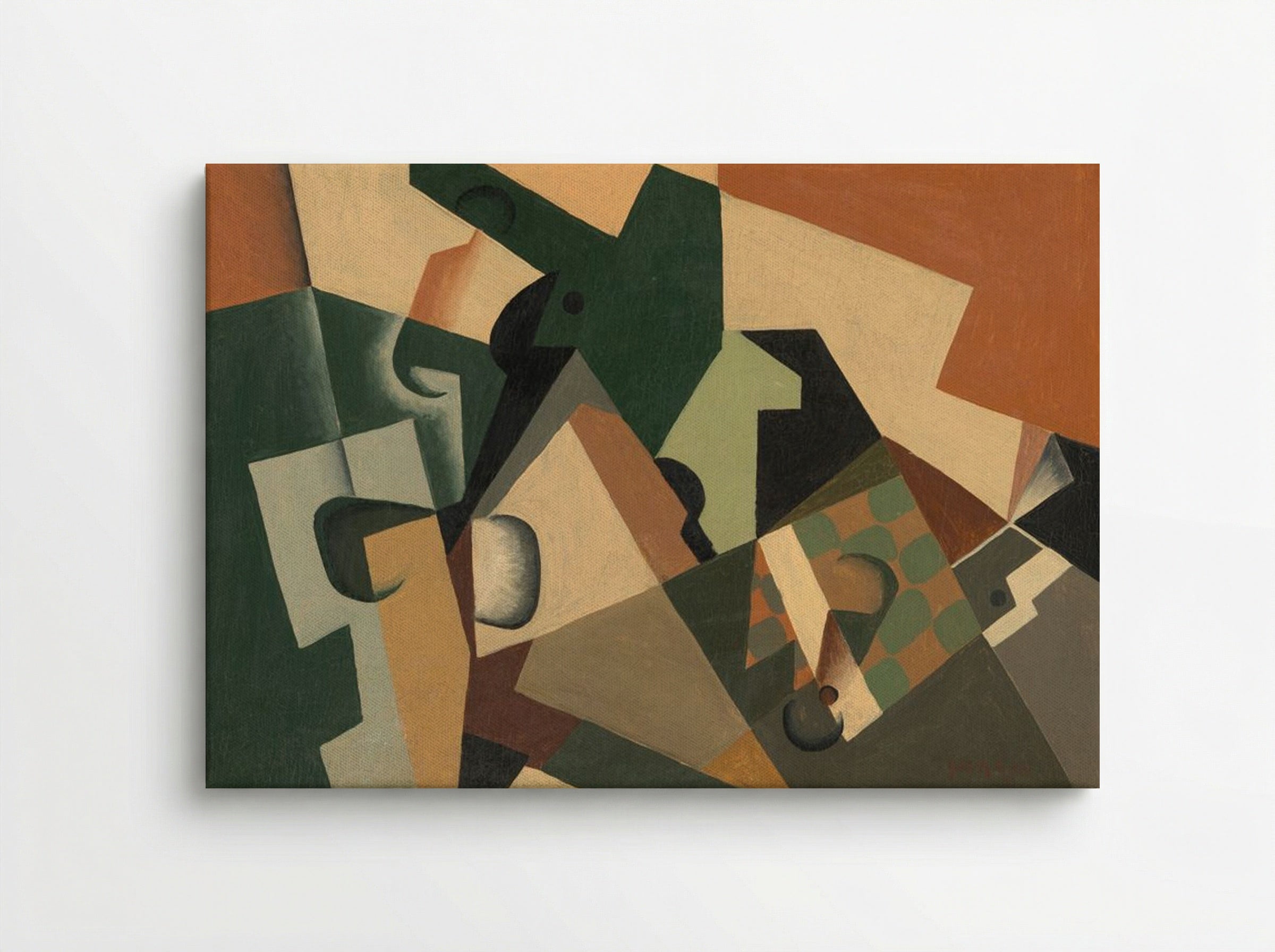 Glass and Checkerboard - Juan Gris - Canvas