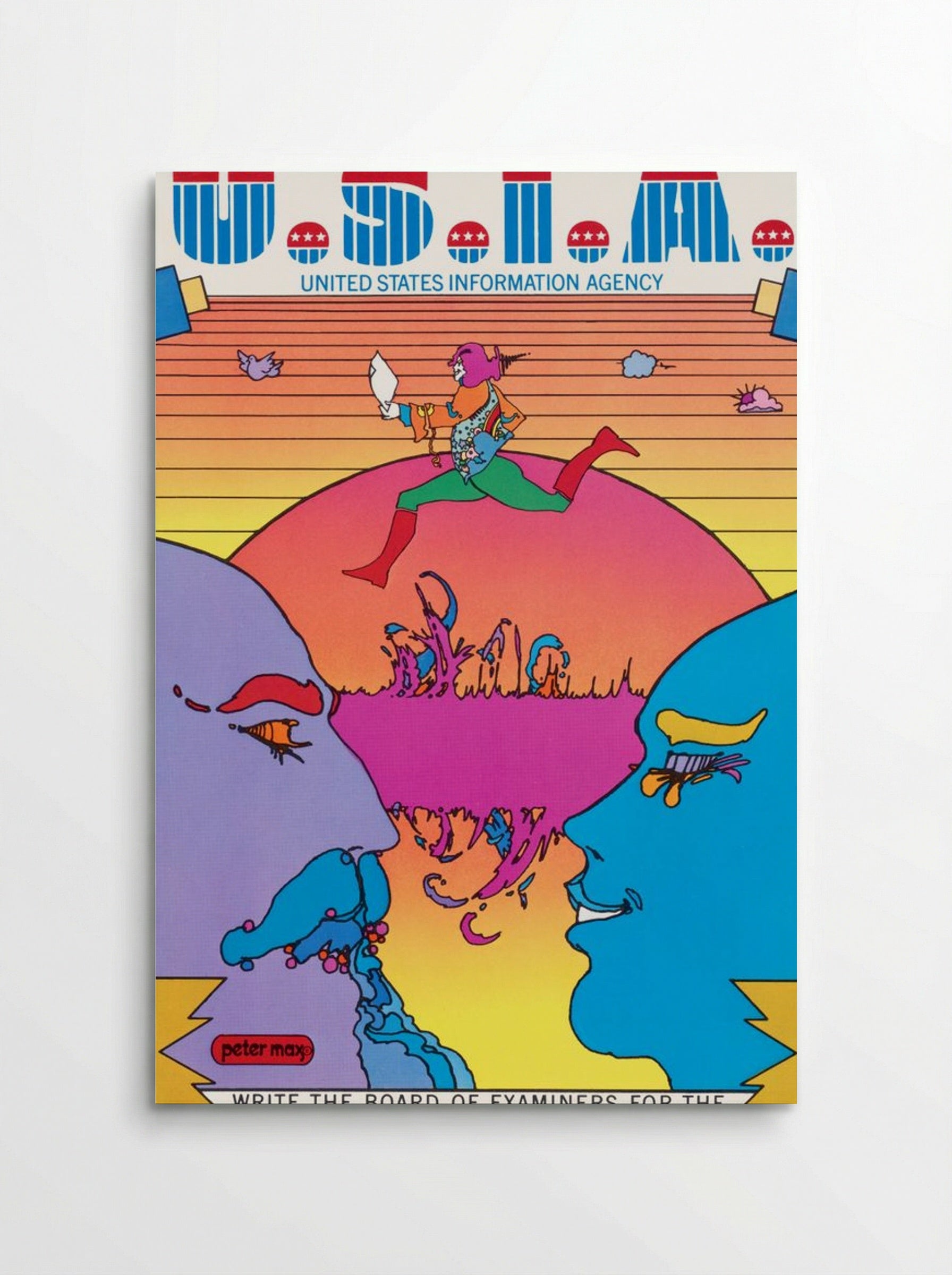 U.S.I.A. United States Information Agency Poster - Peter Max - Poster