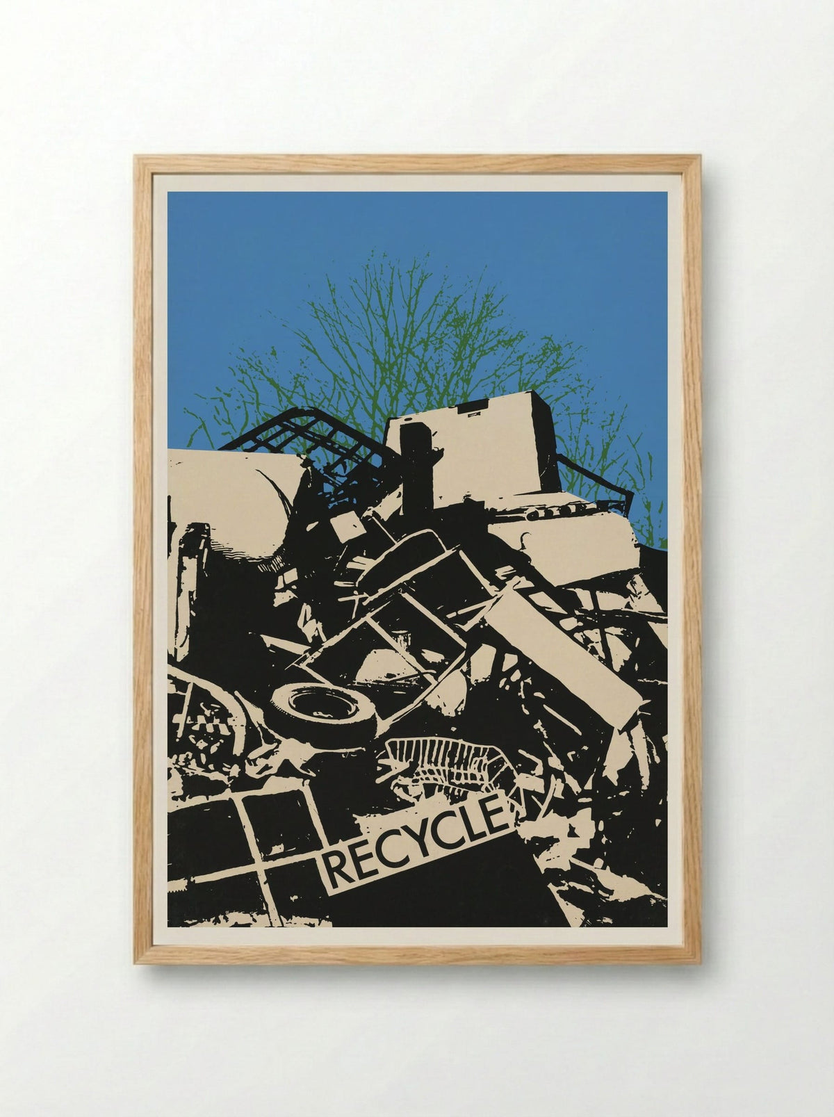 Recycle - Fine Art Print - Framed Print Wood