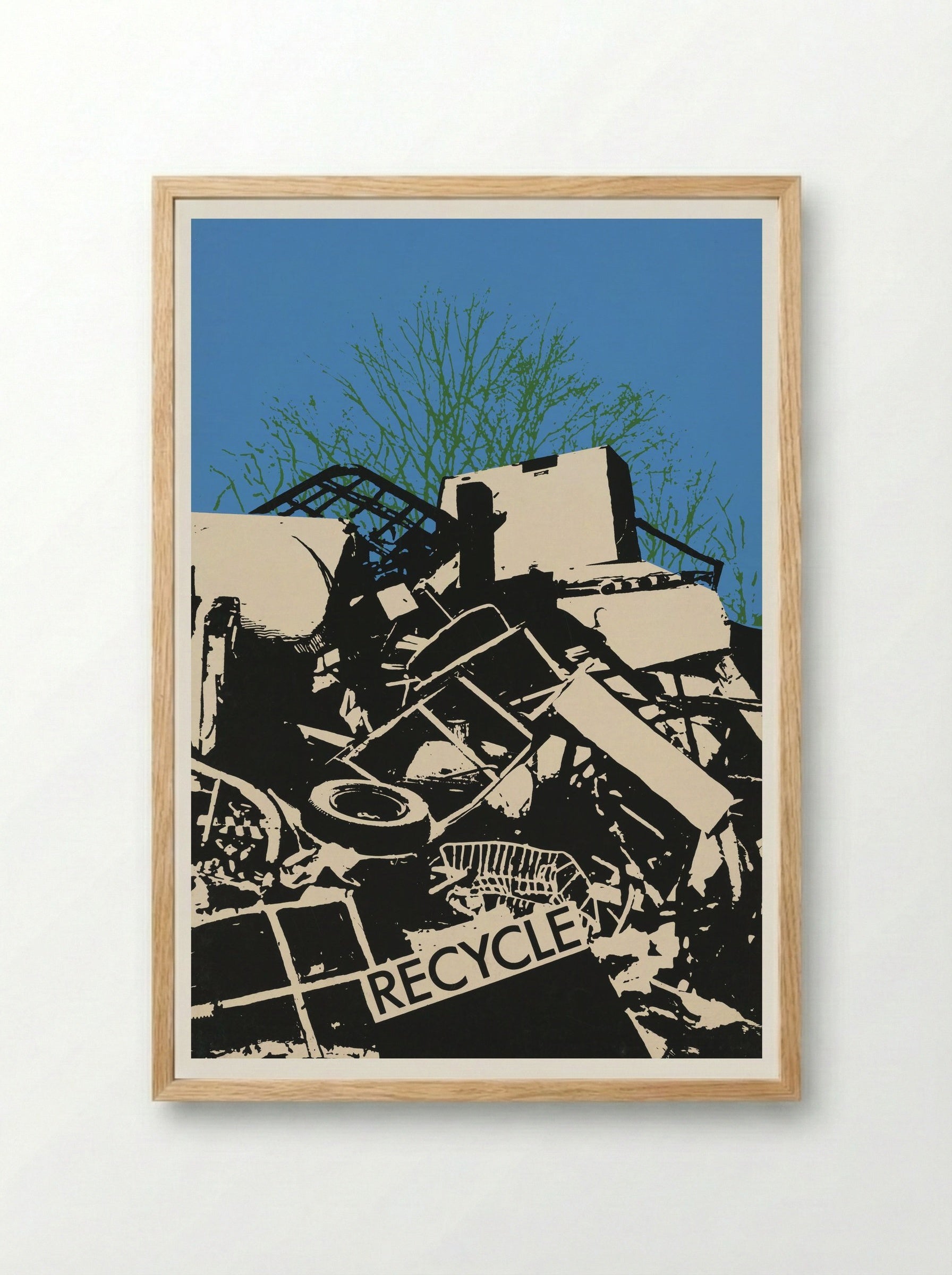 Recycle - Fine Art Print - Framed Print Wood