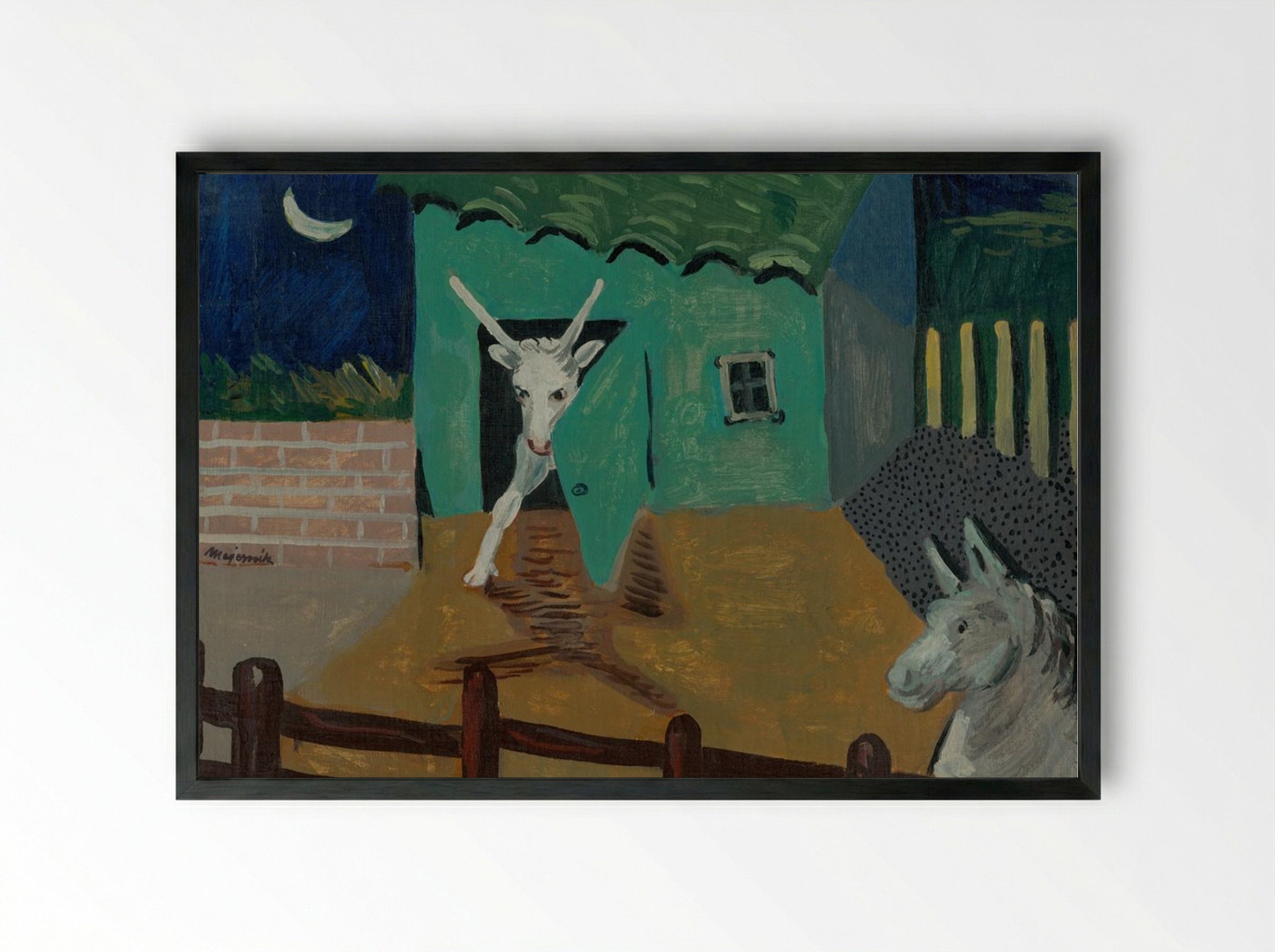 Yard - Cyprián Majerník - Framed Print Black