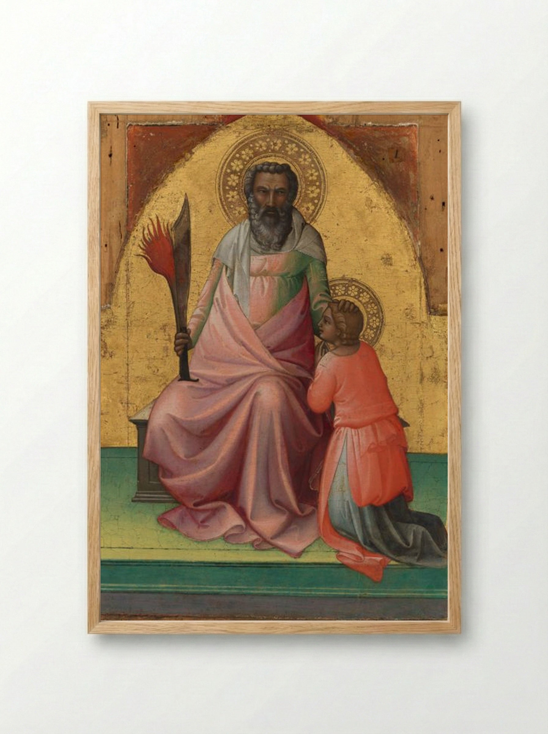 Abraham Sacrificing Isaac - Lorenzo Monaco - Framed Print Wood