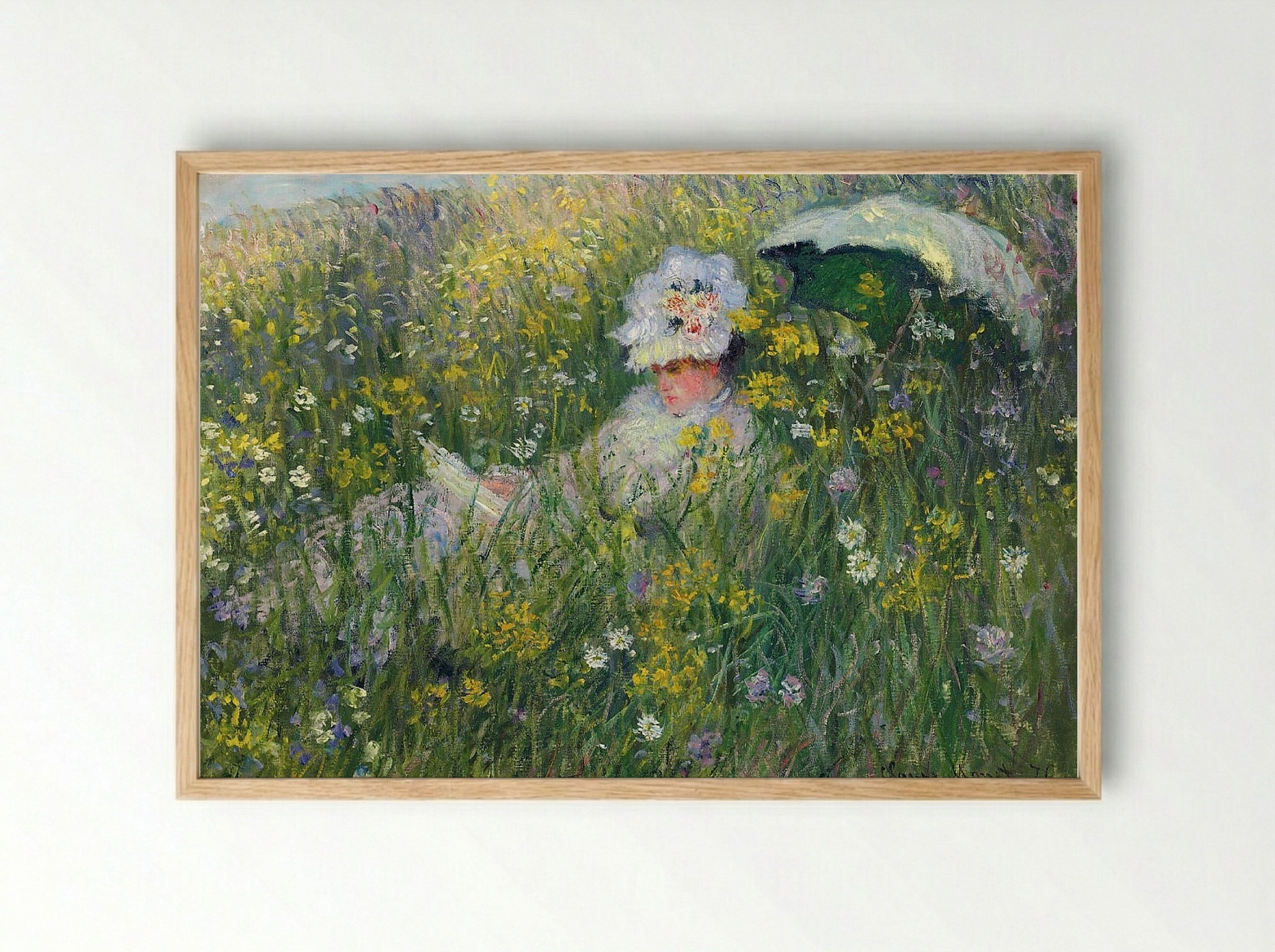 In the Meadow - Claude Monet - Framed Print Wood