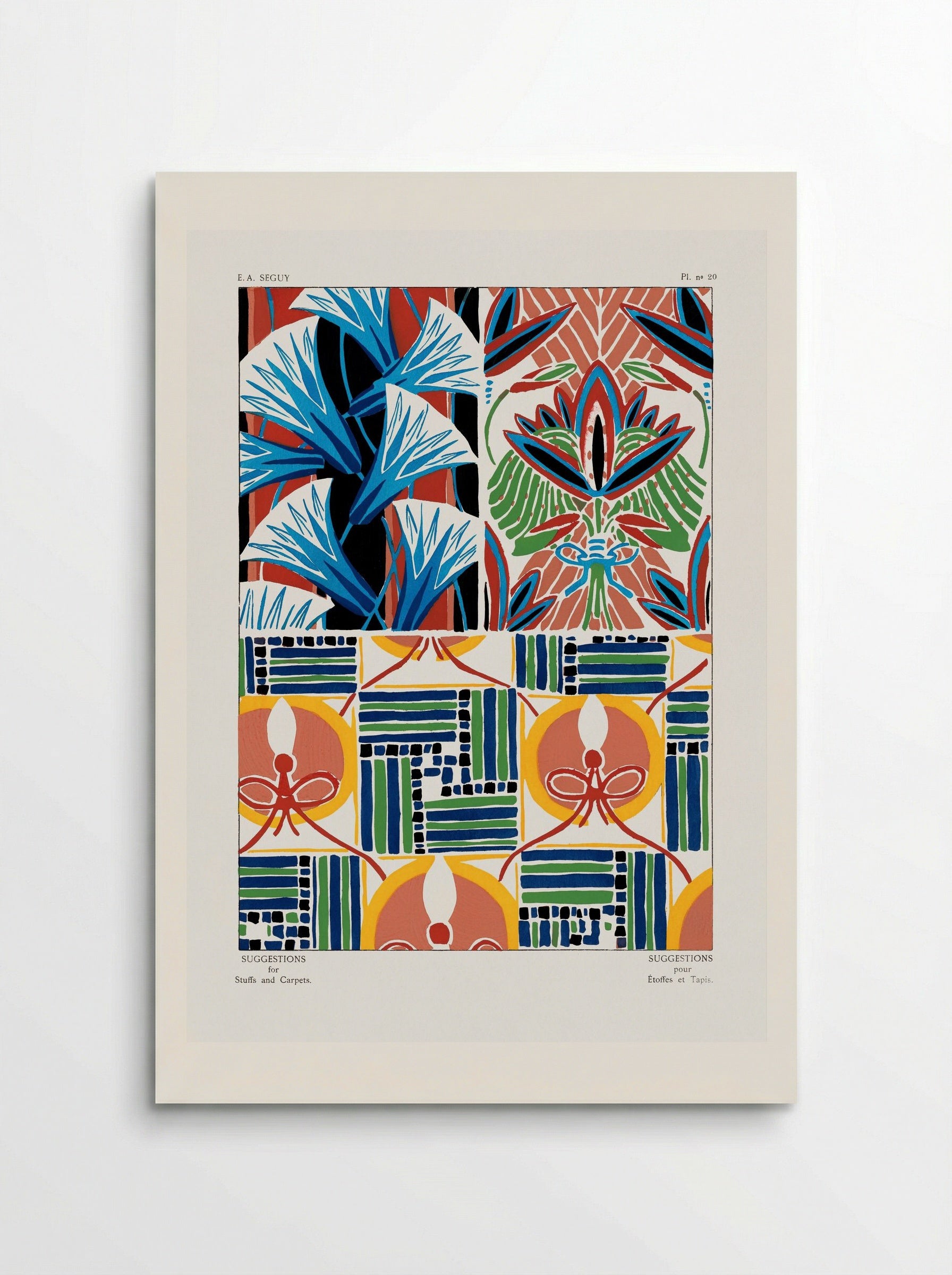 Floral Pattern No. 20 (Textile Design) - Émile-Allain Séguy - Poster