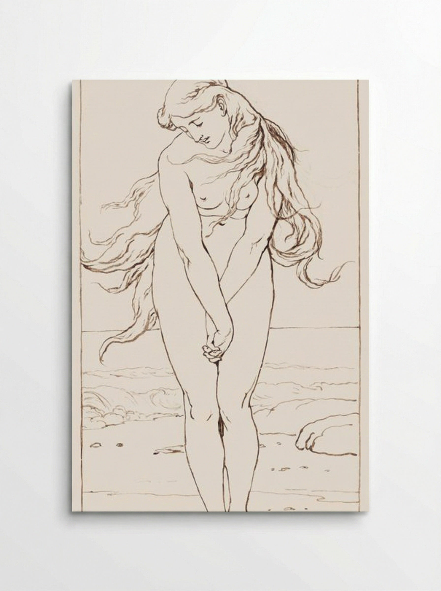 Standing Nude with Crossed Arms - John Dawson Watson - Poster