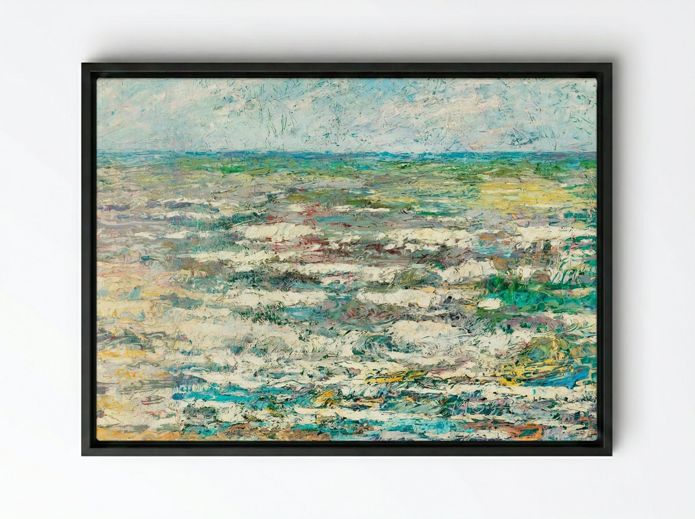 The Sea - Jan Toorop - Framed Canvas Black