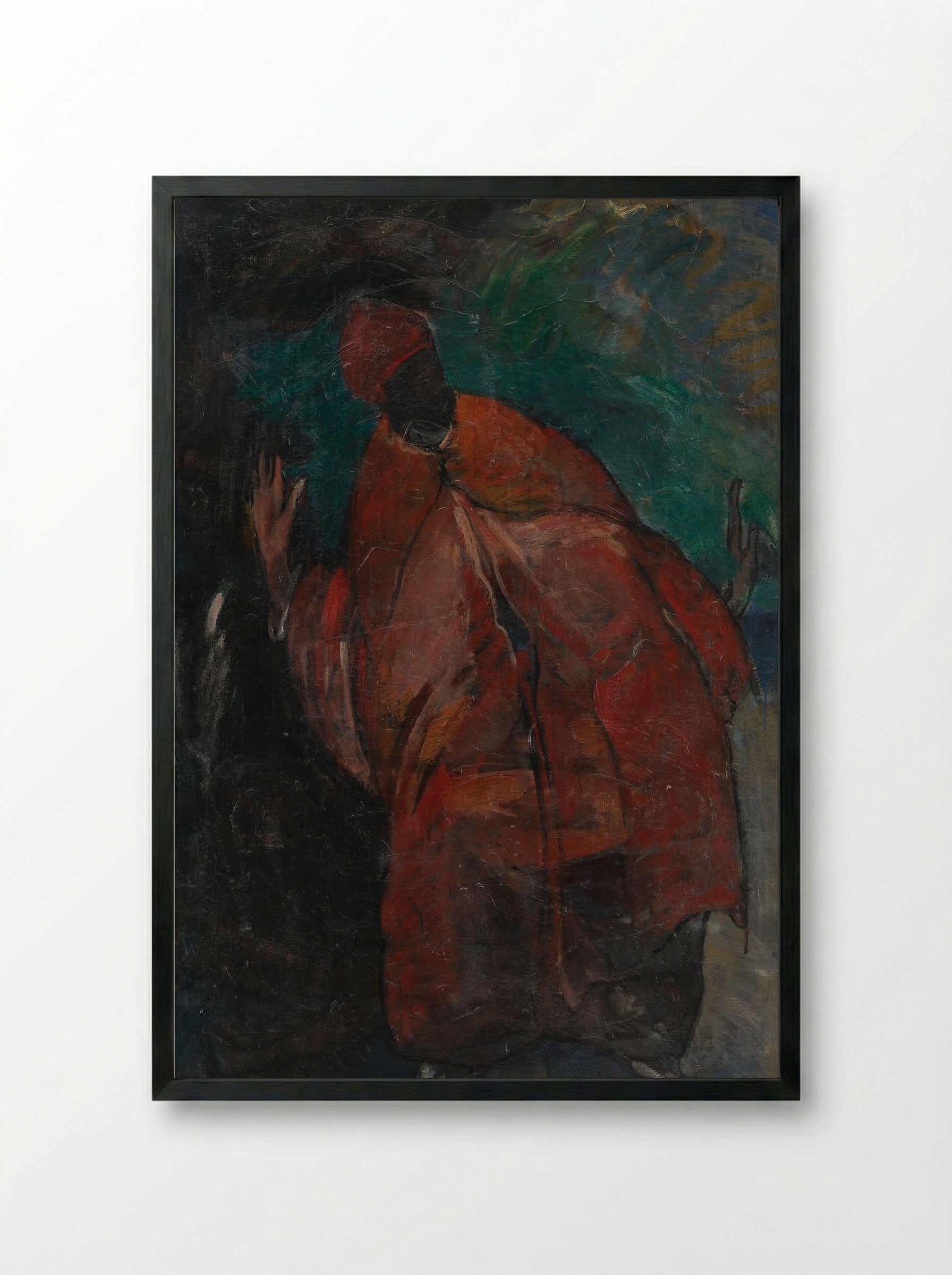 The Black Prophet, Prophets Opus II - Jens Adolf Jerichau - Framed Print Black