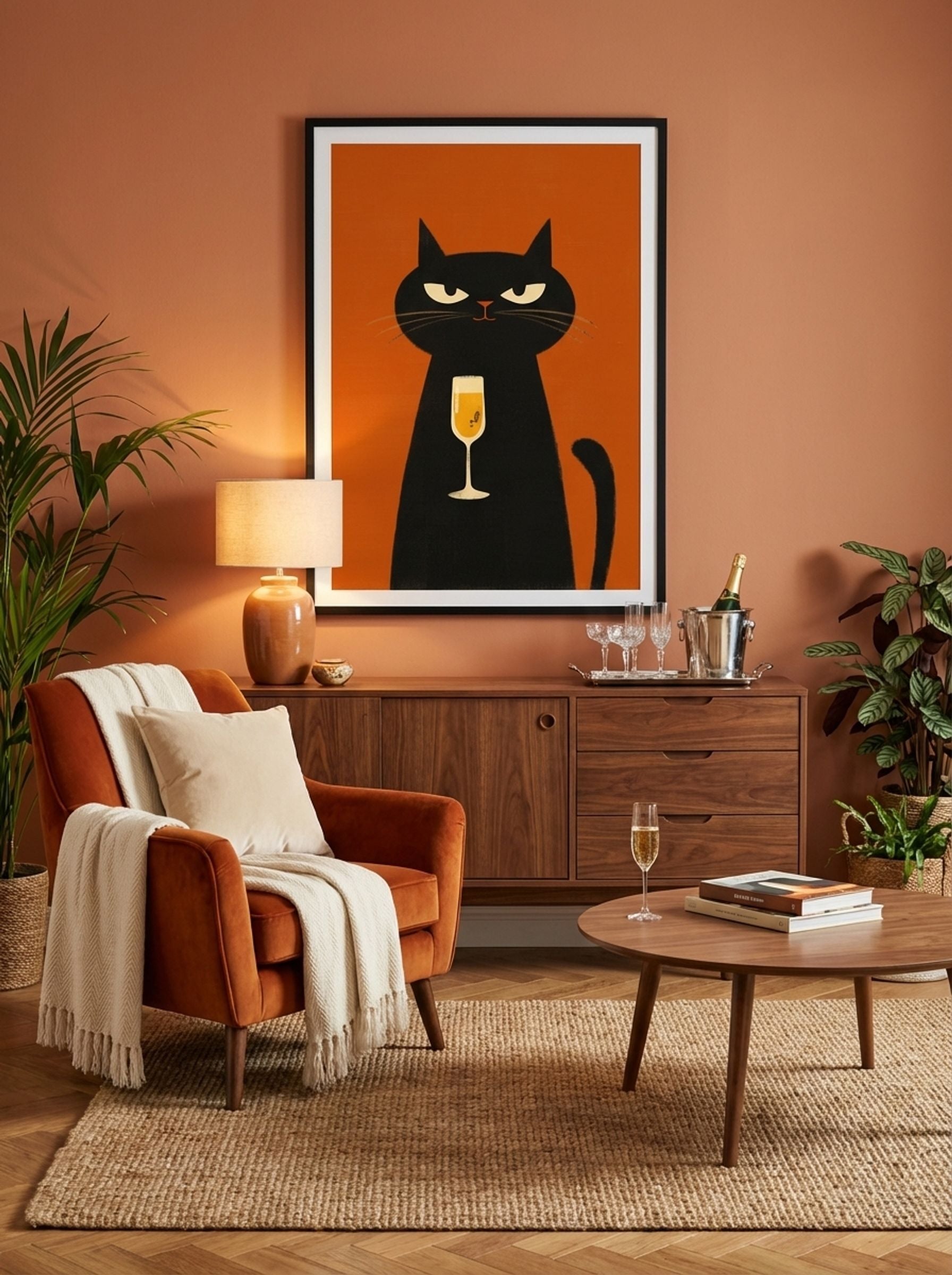 Champagne Cat - Lifestyle