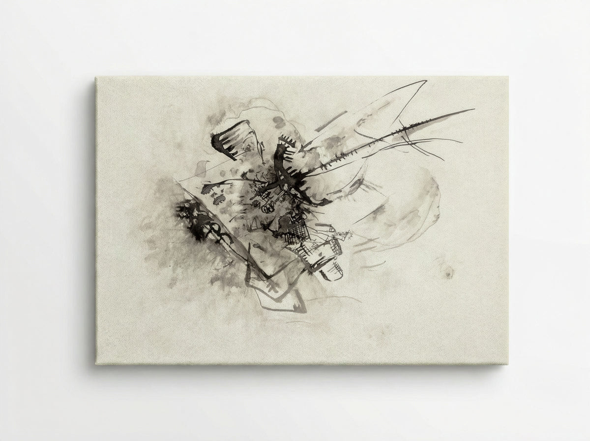 Untitled (Abstract Composition, Ink on Paper) - Wassily Kandinsky - Canvas