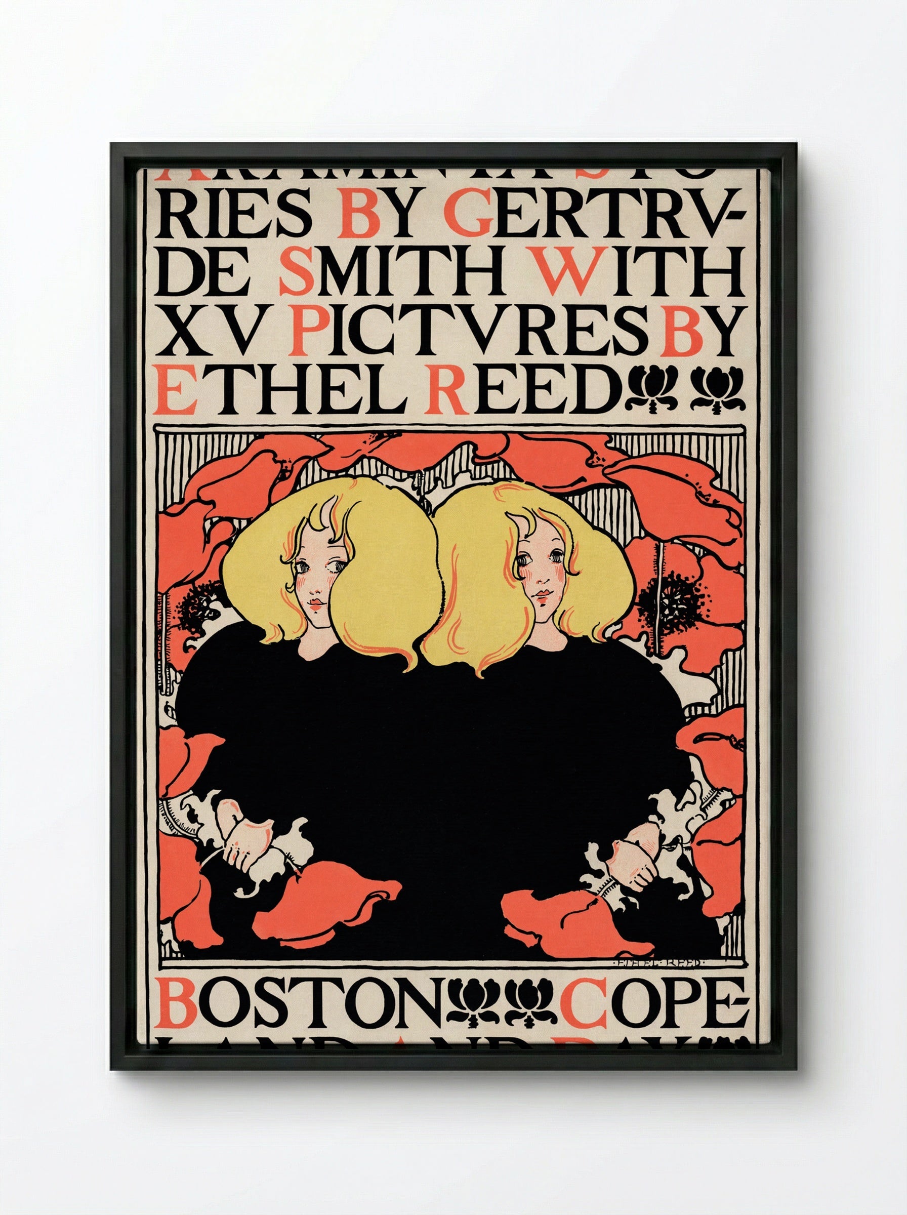 Arabella and Araminta Stories - Ethel Reed - Framed Canvas Black