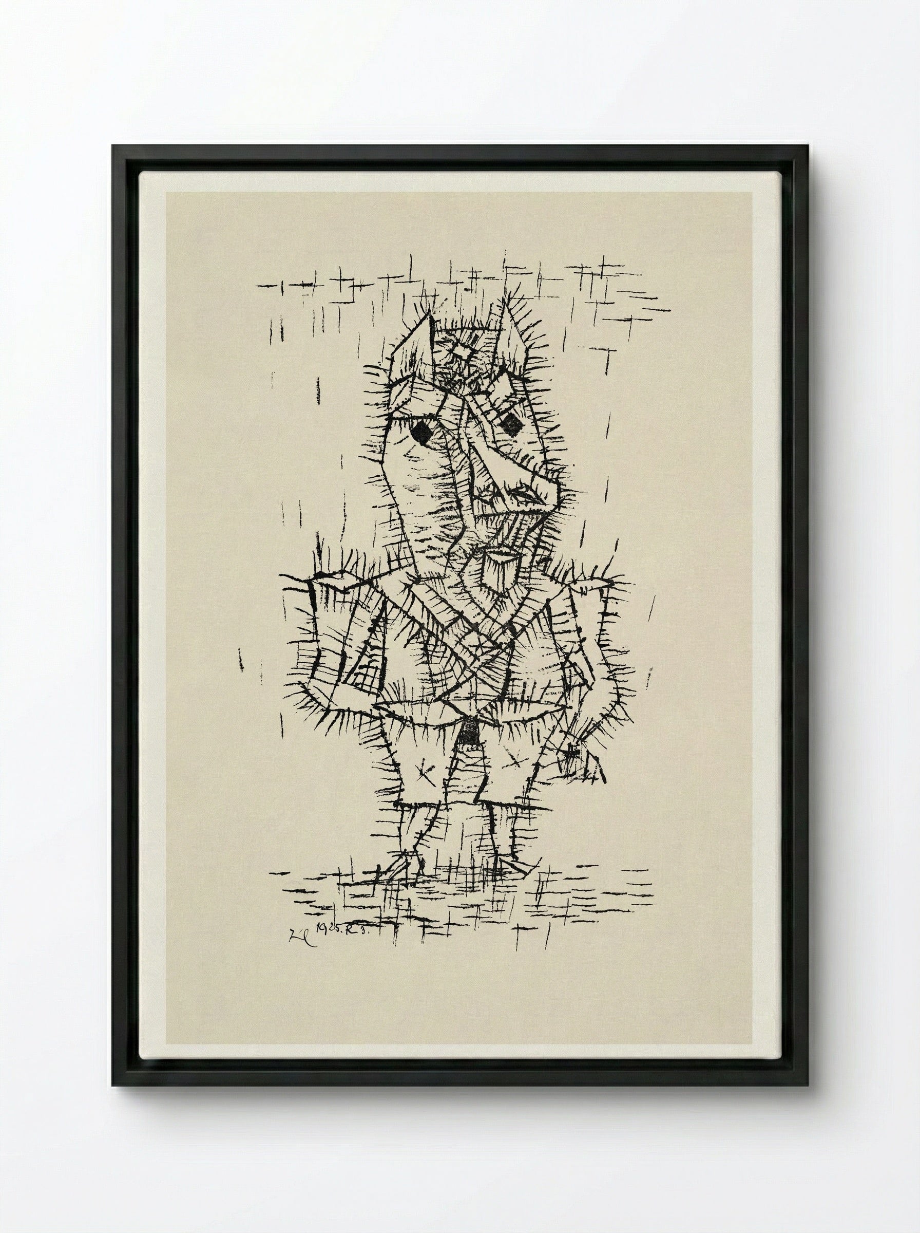 Ass (Esel) - Paul Klee - Framed Canvas Black