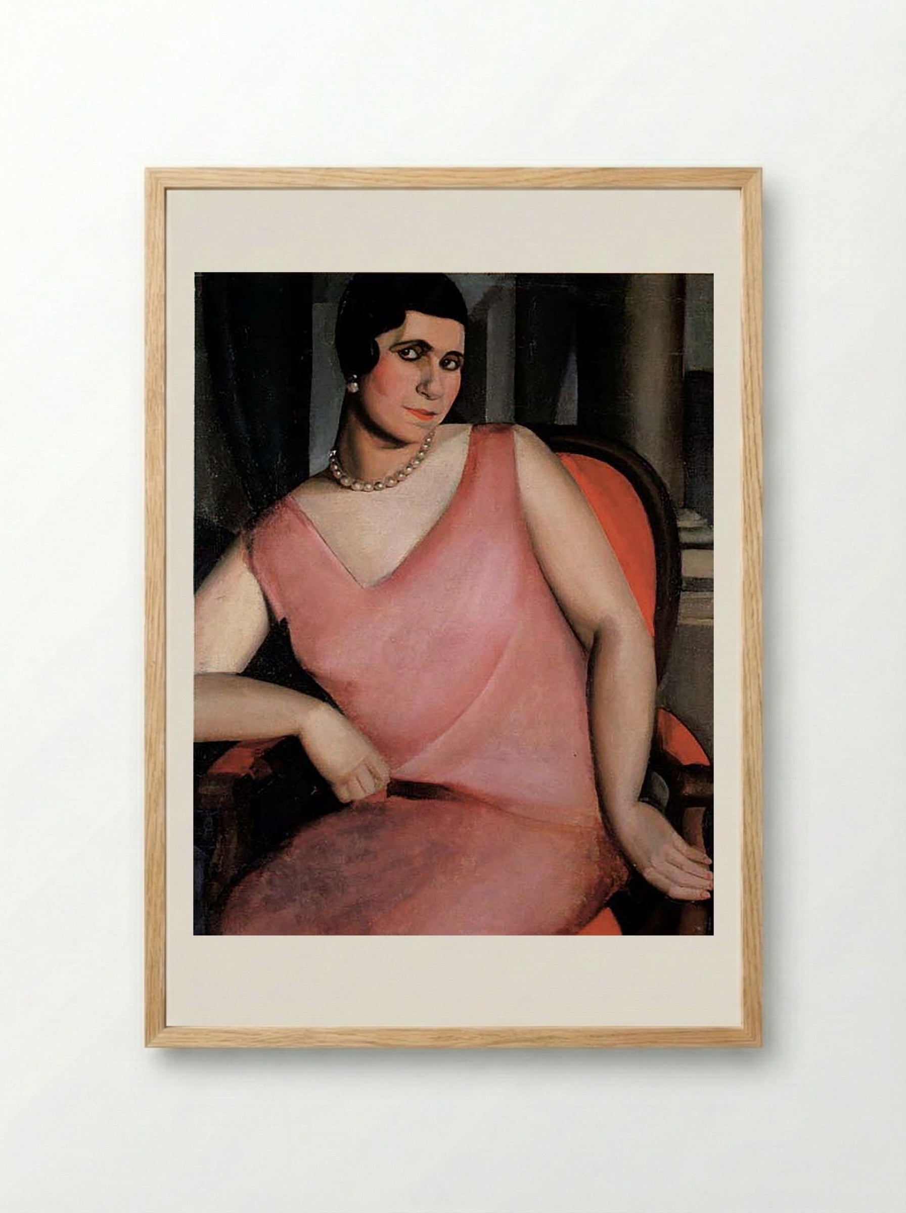 Portrait of Madame Zanetos - Amedeo Modigliani - Framed Print Wood