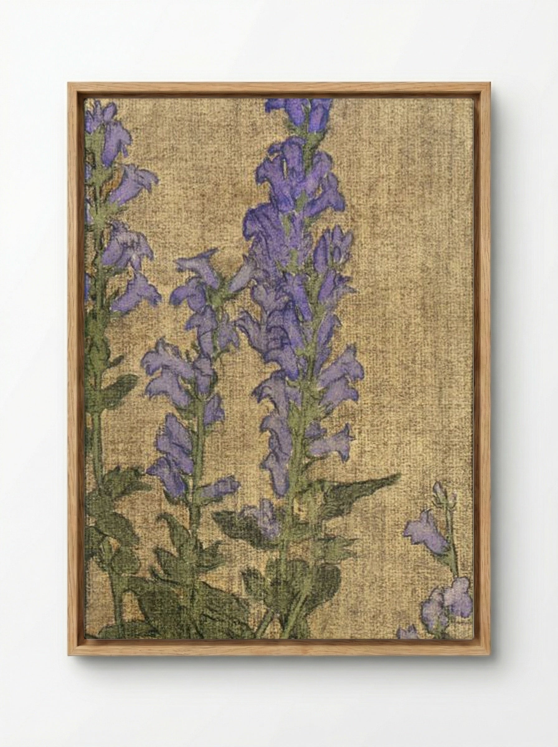 Delphinium - Hannah Borger Overbeck - Framed Canvas Wood