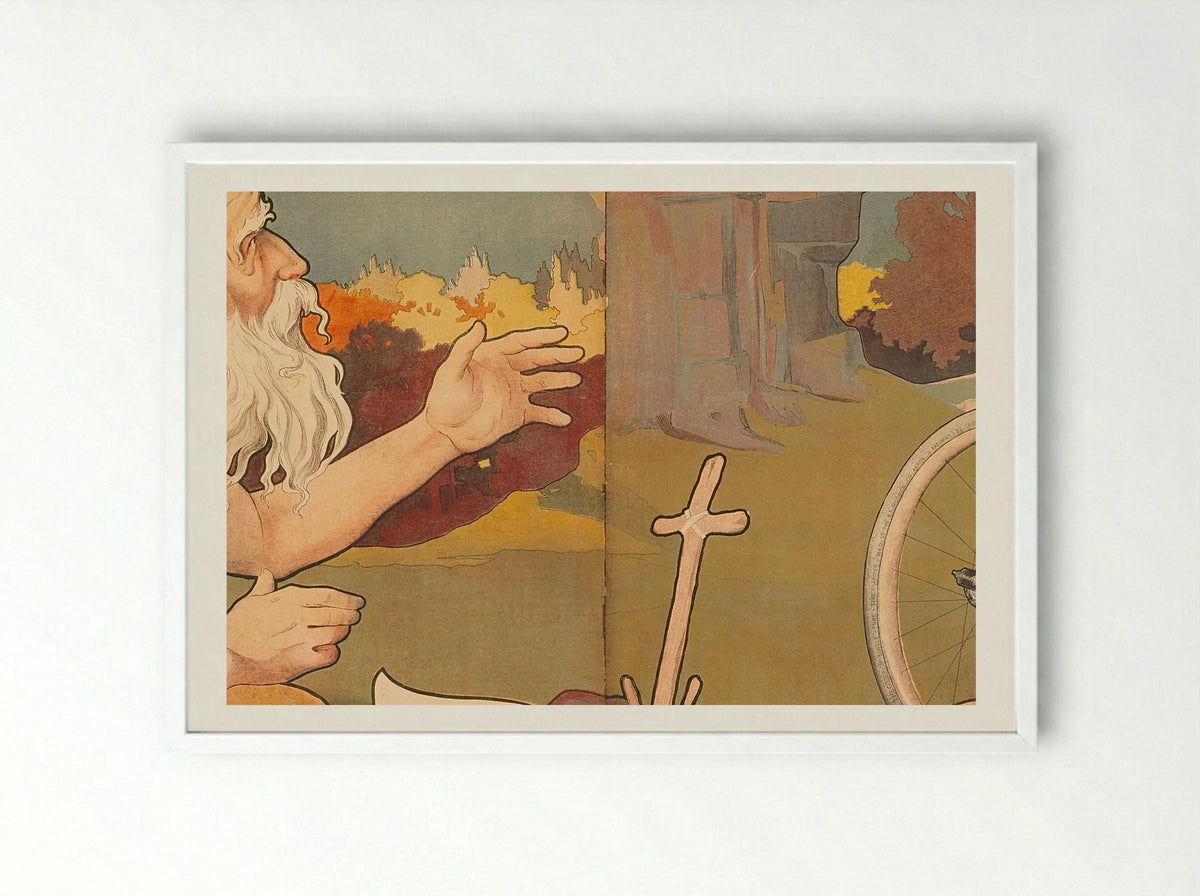 Dayton Cycles: Tentation Suprême - Henry Thiriet - Framed Print White
