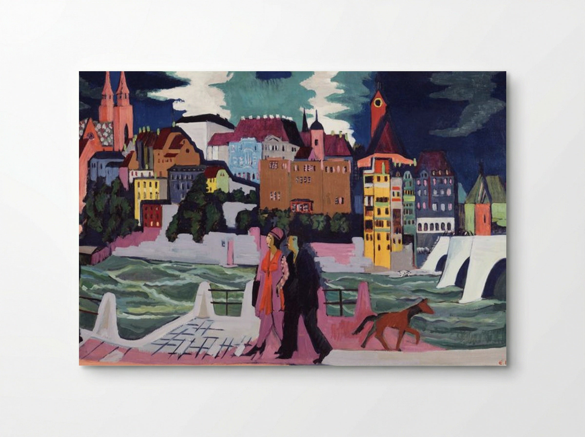 View of Basel and the Rhine - Ernst Ludwig Kirchner - Poster