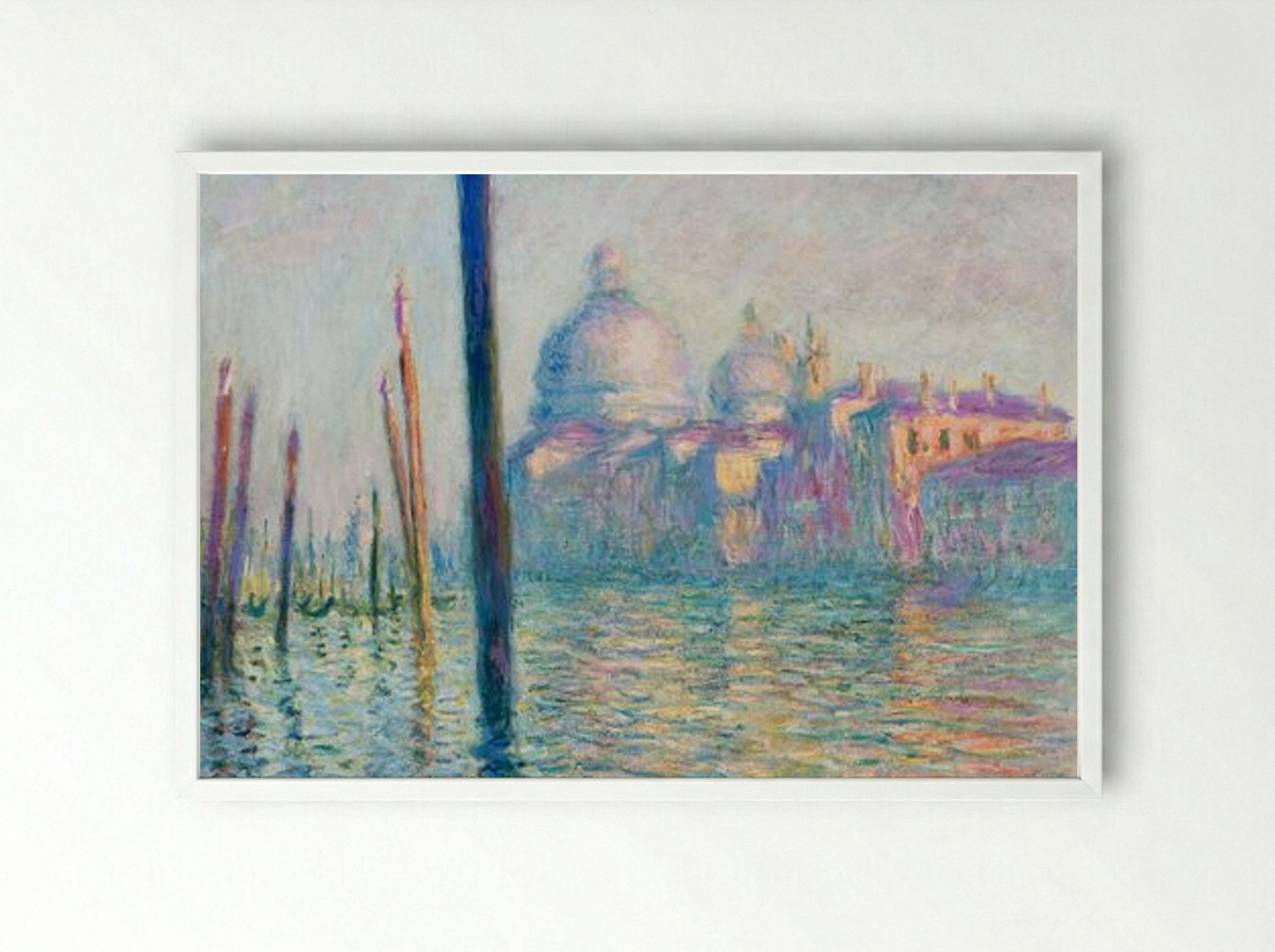 Le Grand Canal, Venice - Claude Monet - Framed Print White
