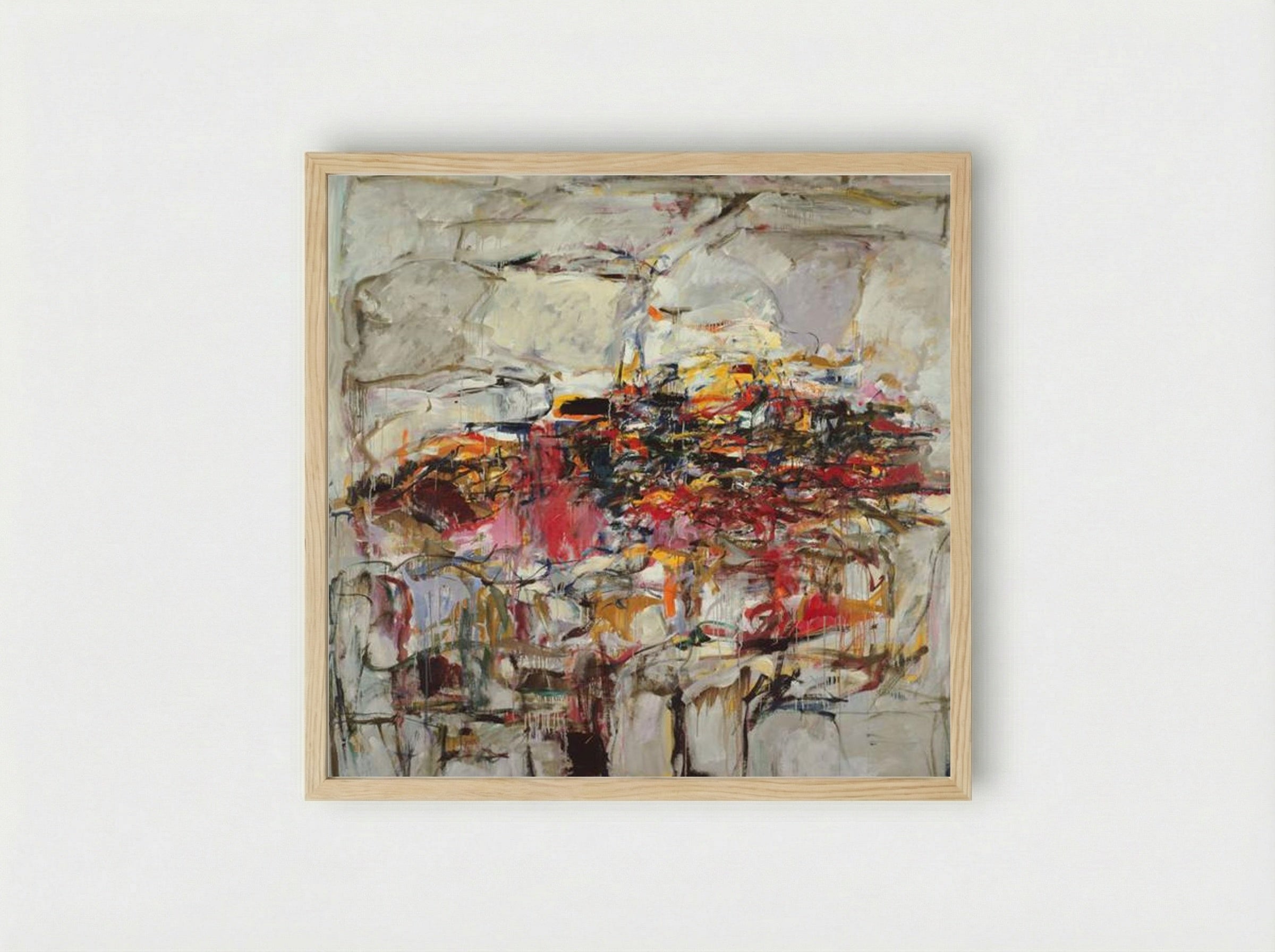 City Landscape - Joan Mitchell - Framed Print Wood