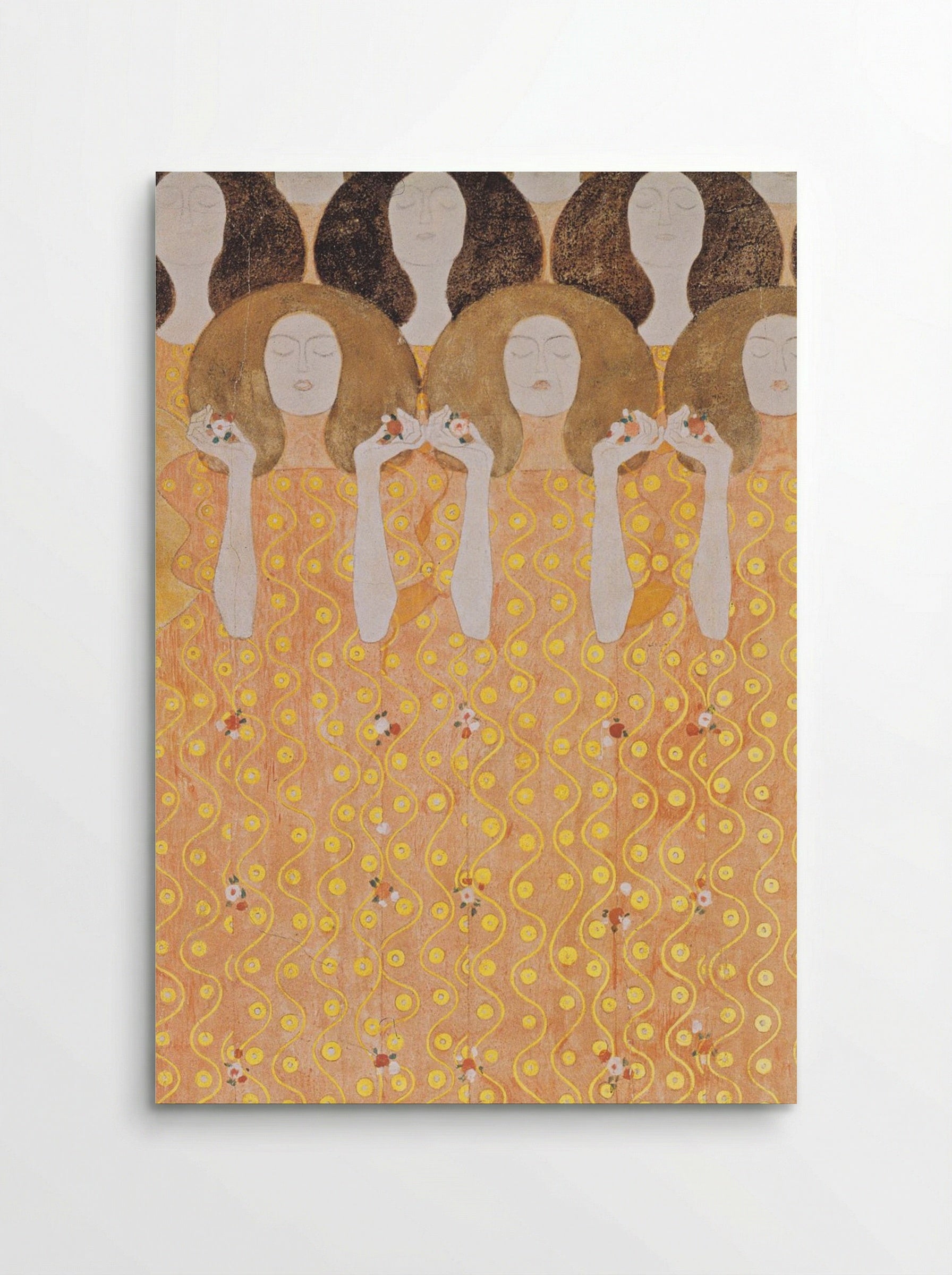 Detail from Beethoven Frieze: The Yearning for Happiness of Mankind - Gustav Klimt - Poster