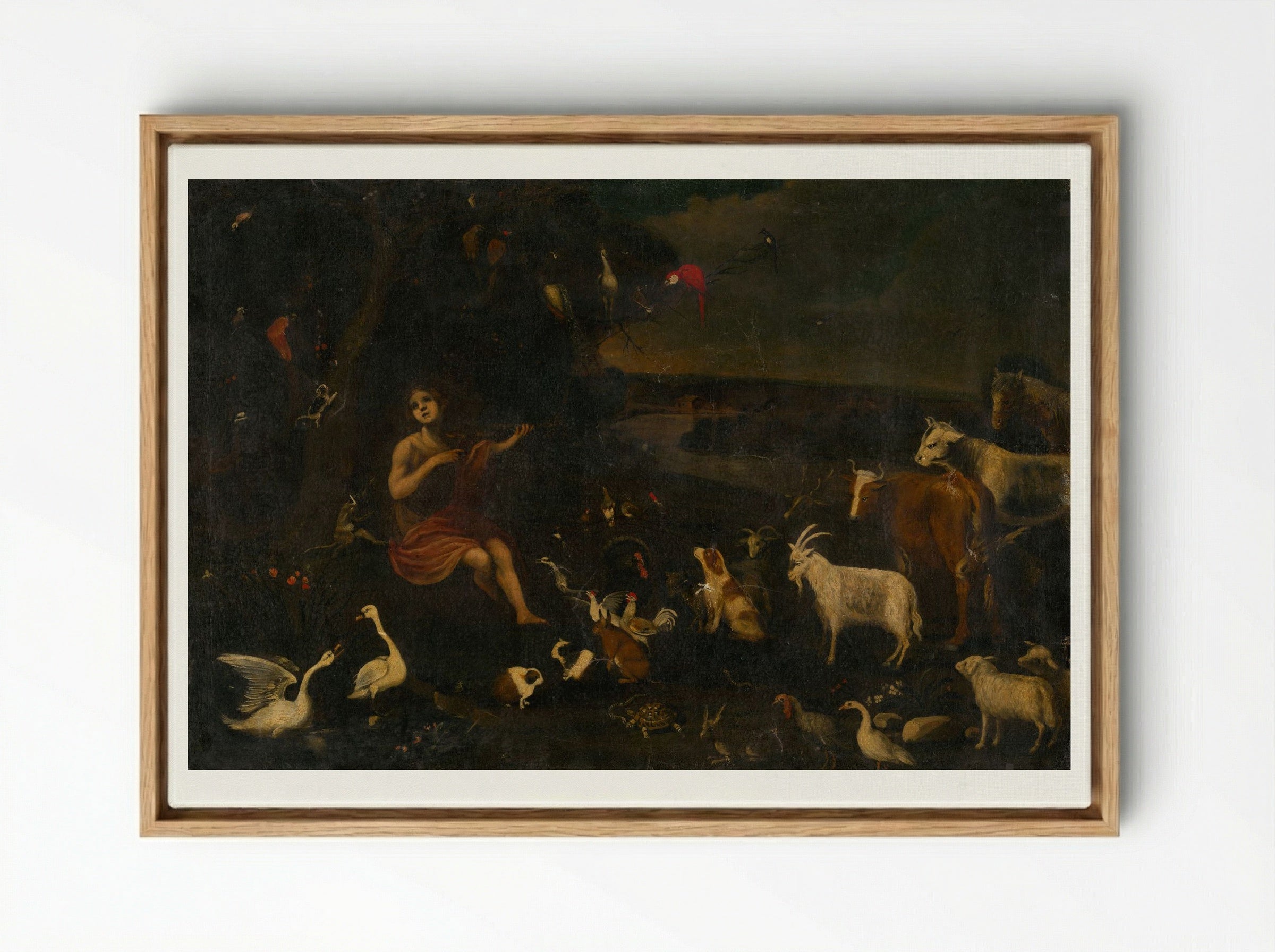 Orpheus Charming the Animals - Roelant Savery - Framed Canvas Wood