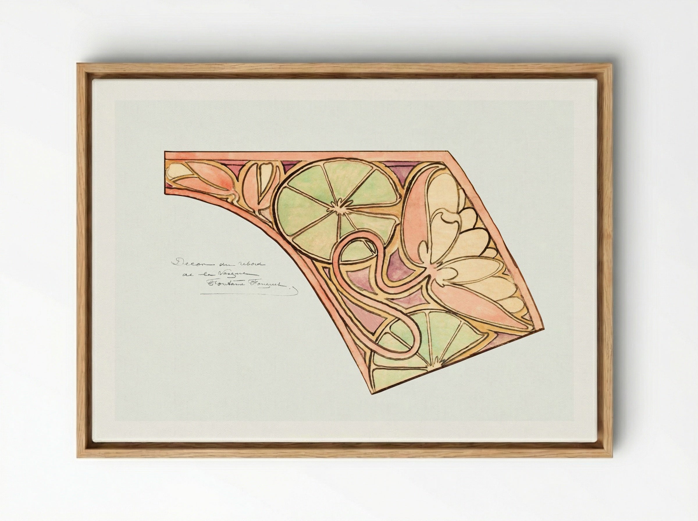 Design for the Fouquet Boutique Fountain - Alphonse Mucha - Framed Canvas Wood
