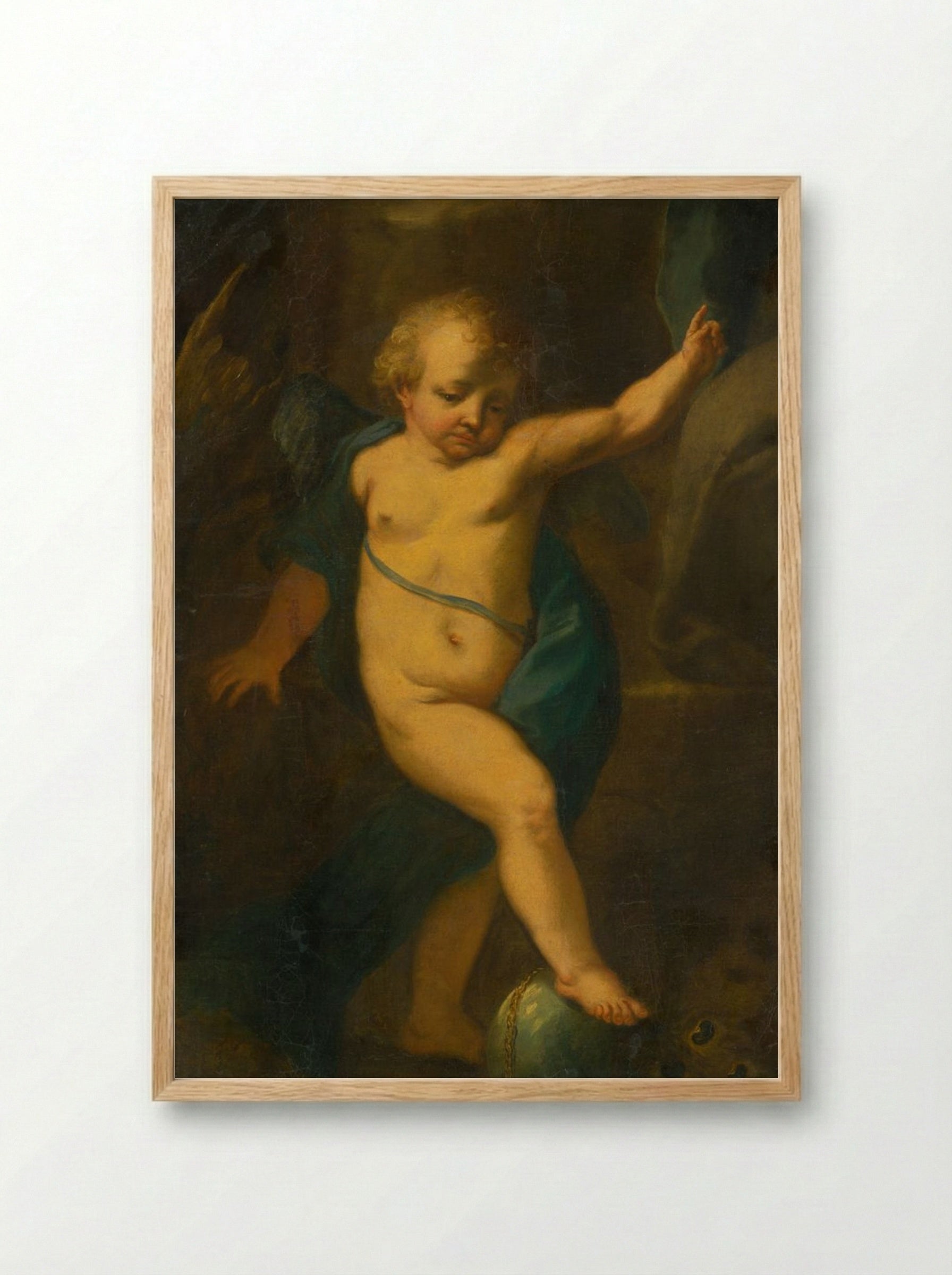 Allegorical Figure of an Angel - Fine Art Print - Framed Print Wood