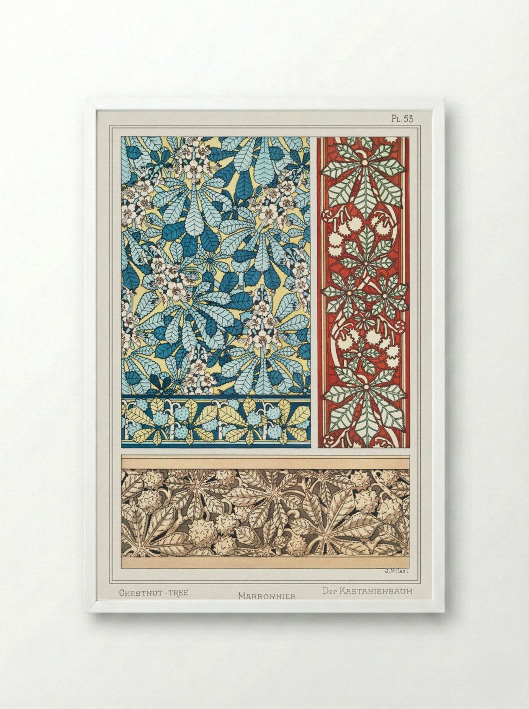 Marronnier (Chestnut Tree) - Maurice Pillard Verneuil - Framed Print White