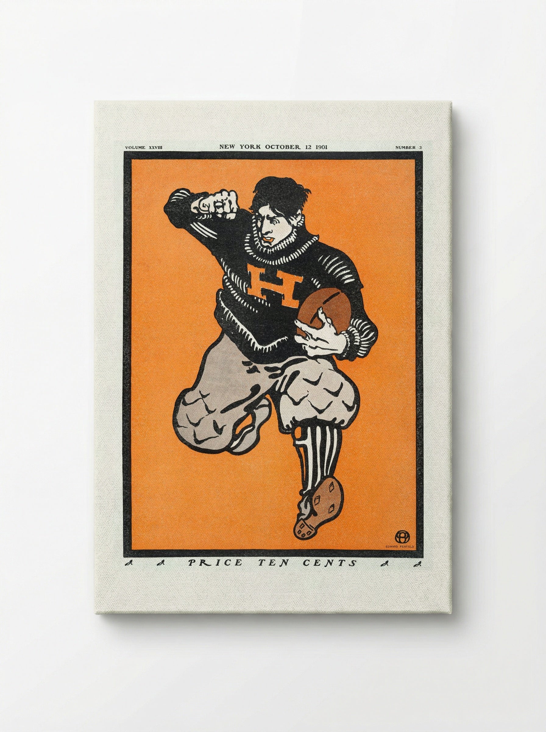 American Football Player - Edward Penfield - Canvas