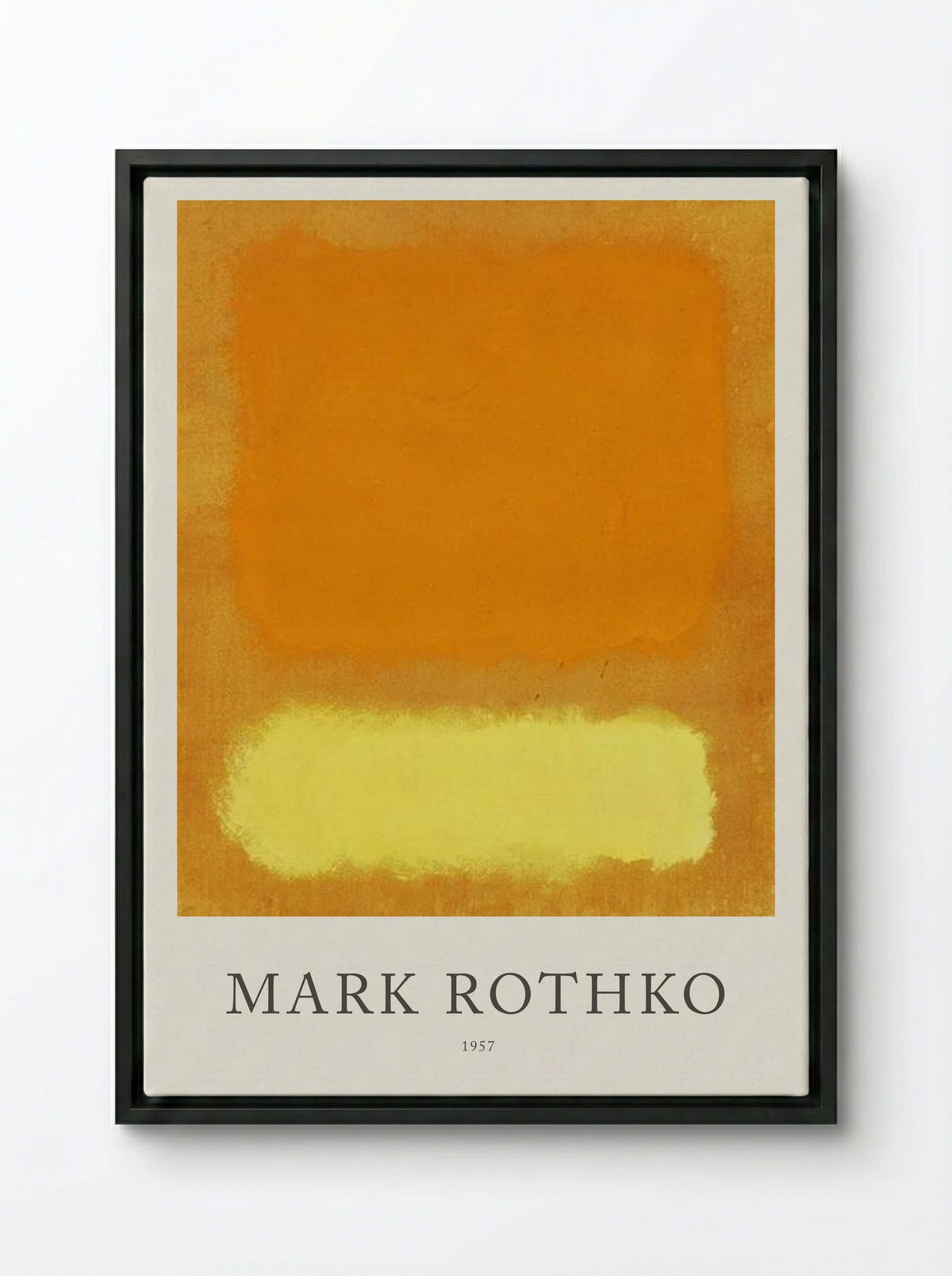 Untitled (Orange and Yellow) - Mark Rothko - Framed Canvas Black