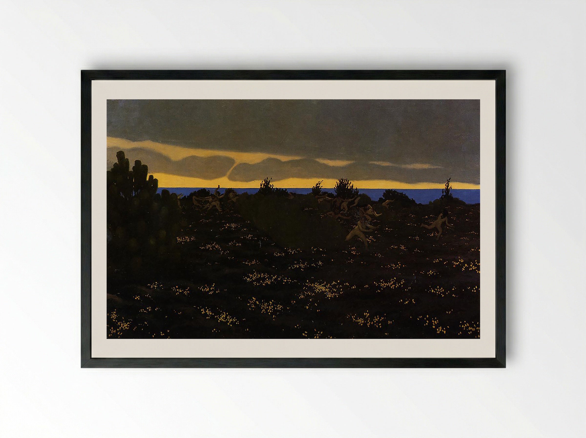 Twilight - Edvard Munch - Framed Print Black