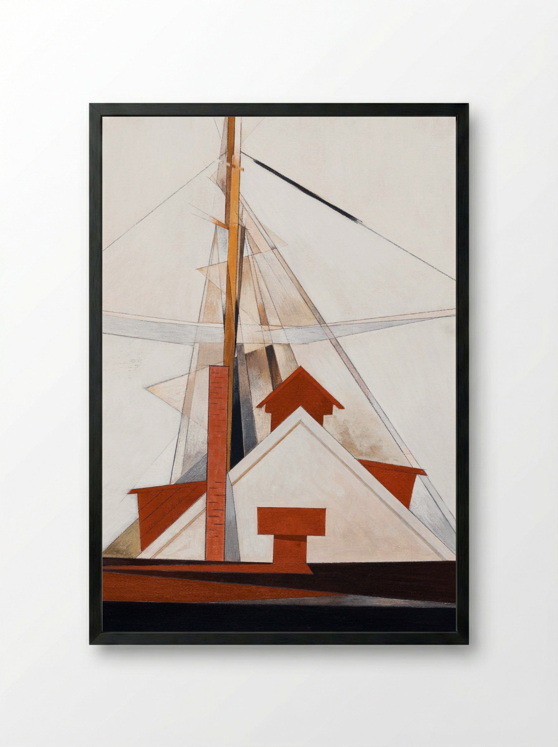 Masts - Charles Demuth - Framed Print Black