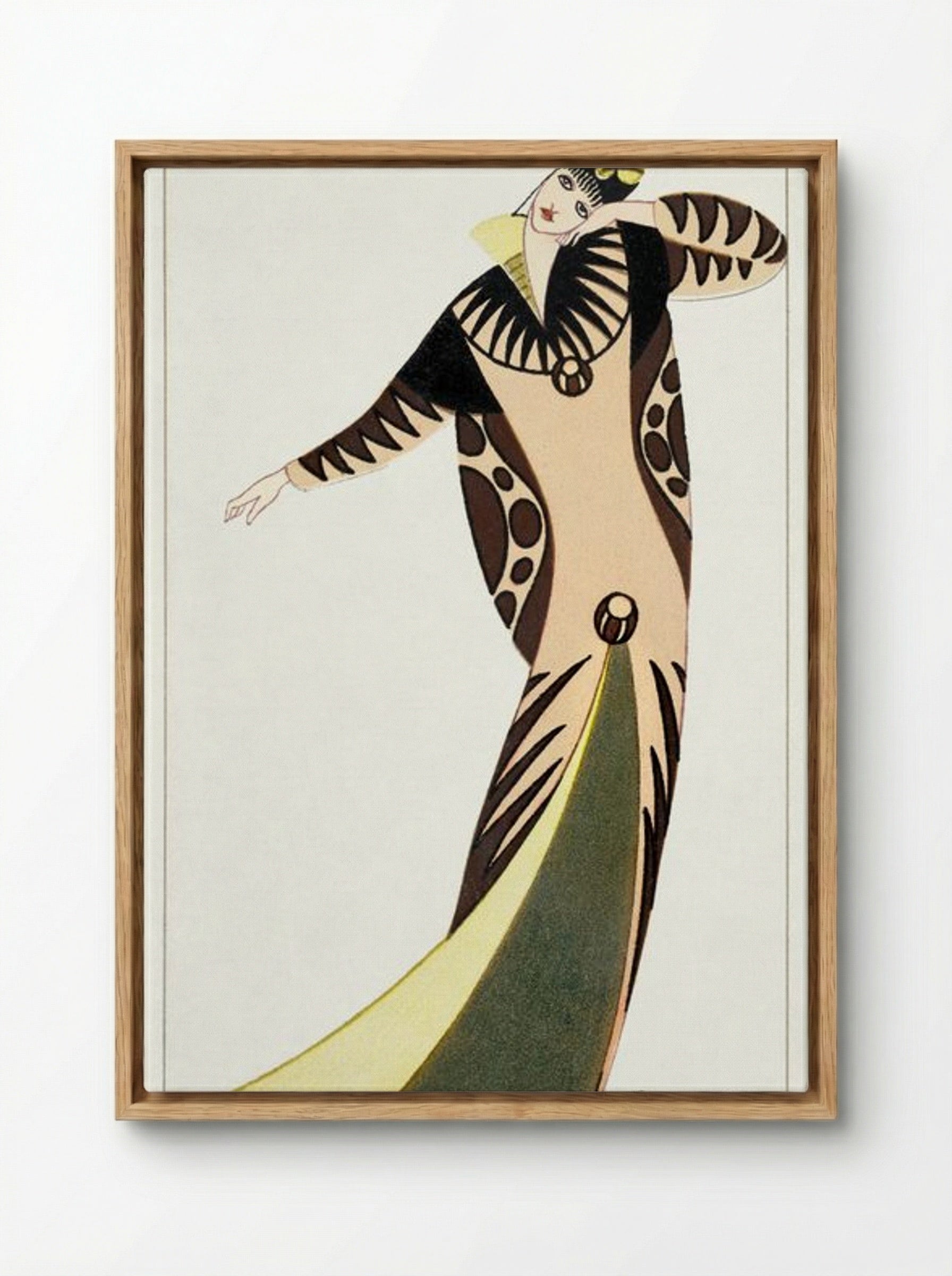 Woman in a Long Tubular Dress - Otto Friedrich Carl Lendecke - Framed Canvas Wood